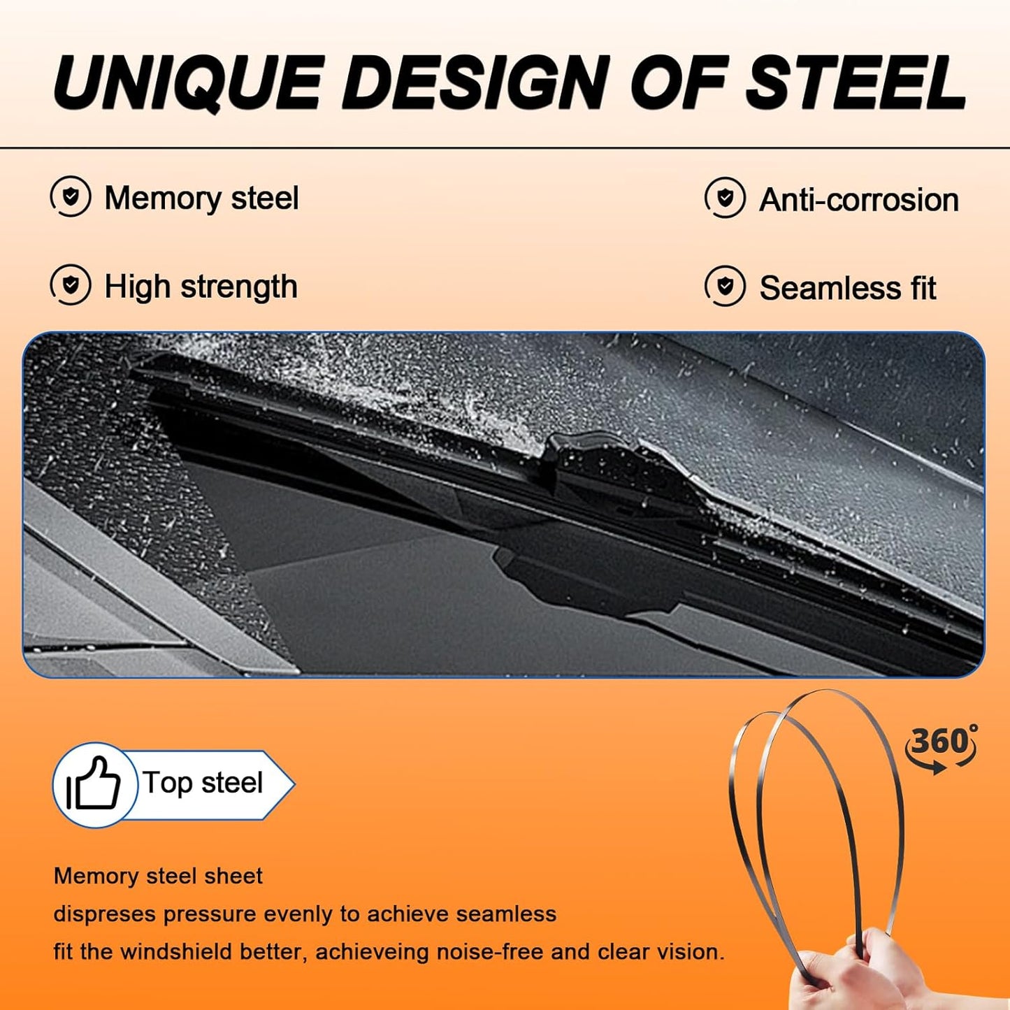 HULADAED® 26'' 17'' 12'' Windshield Wipers Replacement for Honda CRV 2022 2021 2020 2019 2018 2017,Silicone Front Rear Wiper blades for MY Car-All Weather & Quiet(3 PACK)