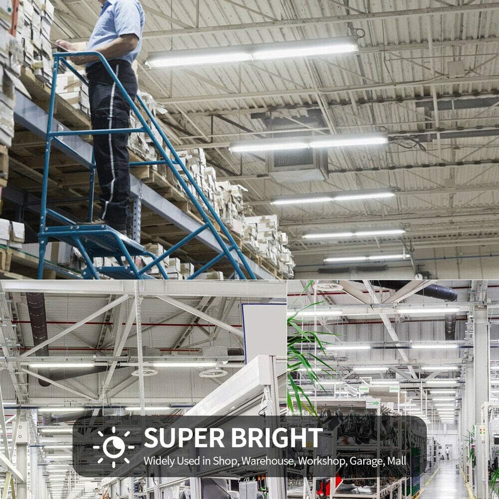 20 Pack, LED Shop Light, 8FT 144W 14500LM 6000K, Cold White, U Shape, Clear Cover, Hight Output, Linkable Shop Lights, T8 LED Tube Lights, LED Shop Lights for Garage 8 Foot with Plug