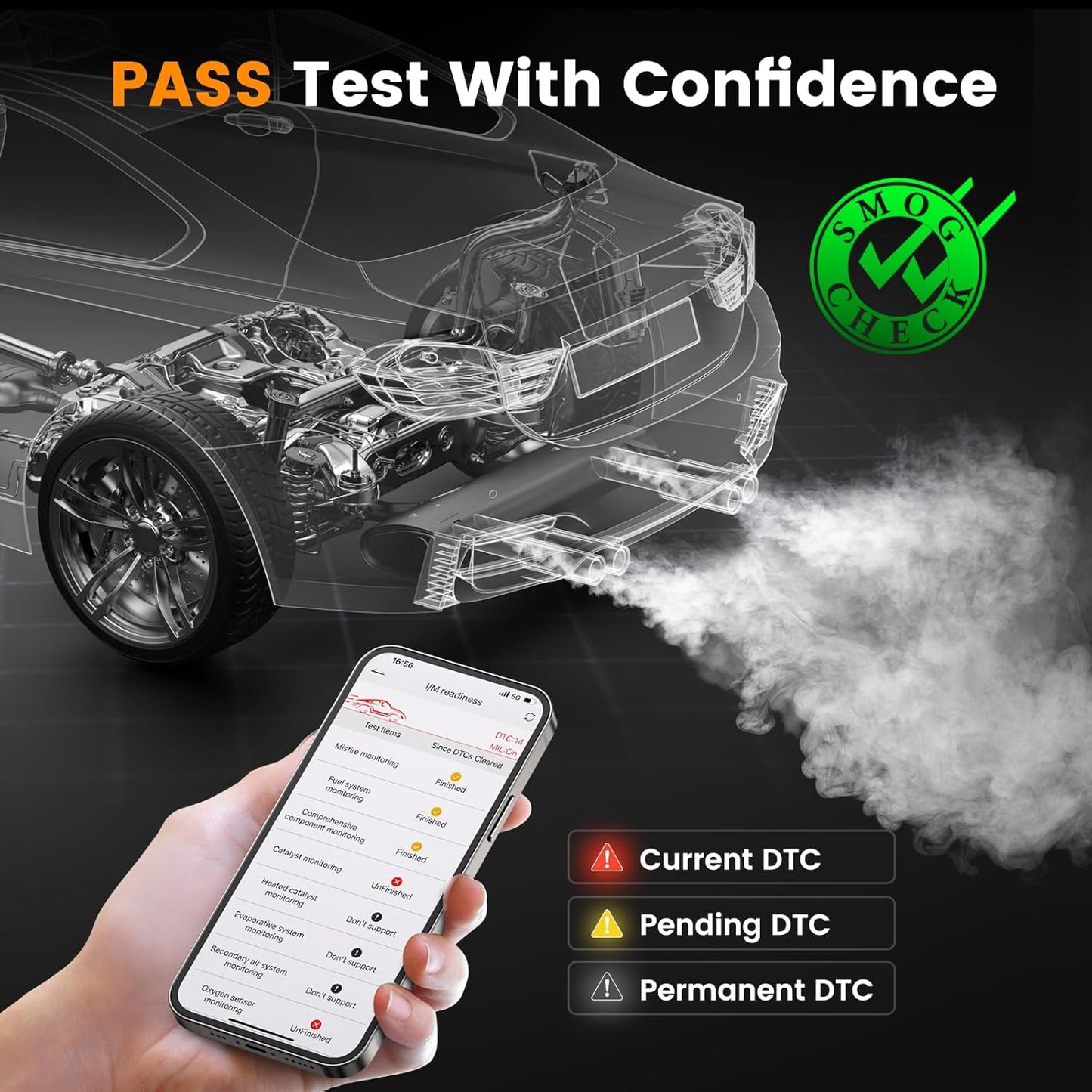 (Upgraded AD310) ANCEL AD310BT OBD2 Scanner Bluetooth - Check Engine Code Reader, Escaner Automotriz with Premium App On iOS & Android, Car Diagnostic Scanner for All Vehicles After 1996