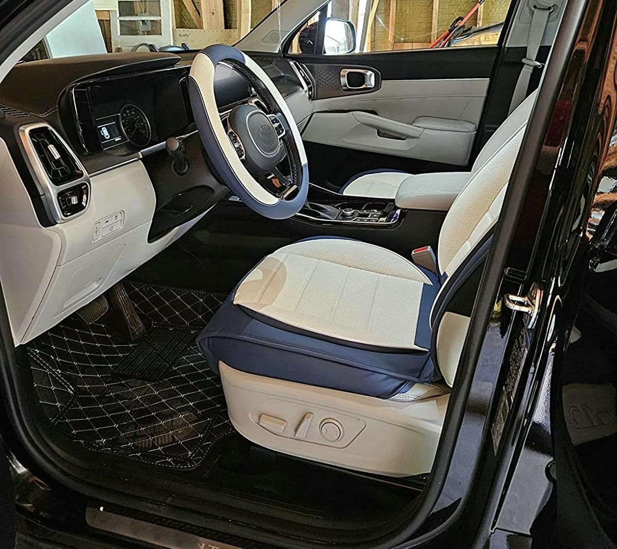 Custom Car Floor Mat Compatible with BMW Mercedes-Benz Toyota Cadillac Lexus Honda Infiniti Nissan Hyundai Kia Audi All Models Cars Sedans SUVs Automotive Mats (All red)