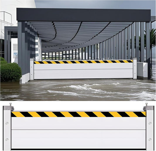 Flood Barriers for Home Exterior - Aluminum Alloy Outdoor Easy Flood Barrier Garage Doors Water Barriers for Flooding,H39.4 Inch/L8FT