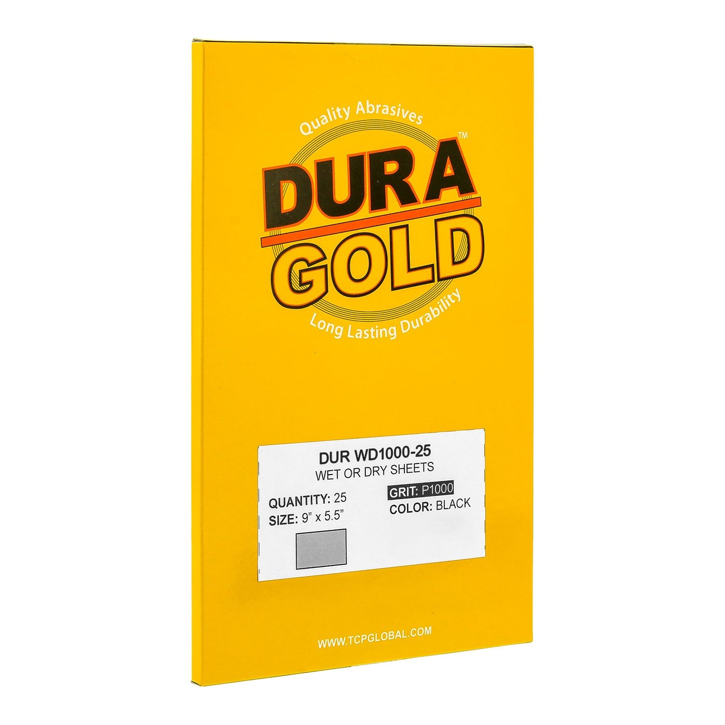 Dura-Gold Premium 1000 Grit Wet or Dry Sandpaper Sheets, 5-1/2" x 9", Box of 25 - Car Color Sanding, Detailing, Polishing Automotive, Woodworking Wood Furniture, Metal Finishing Hand Sand Block Sander