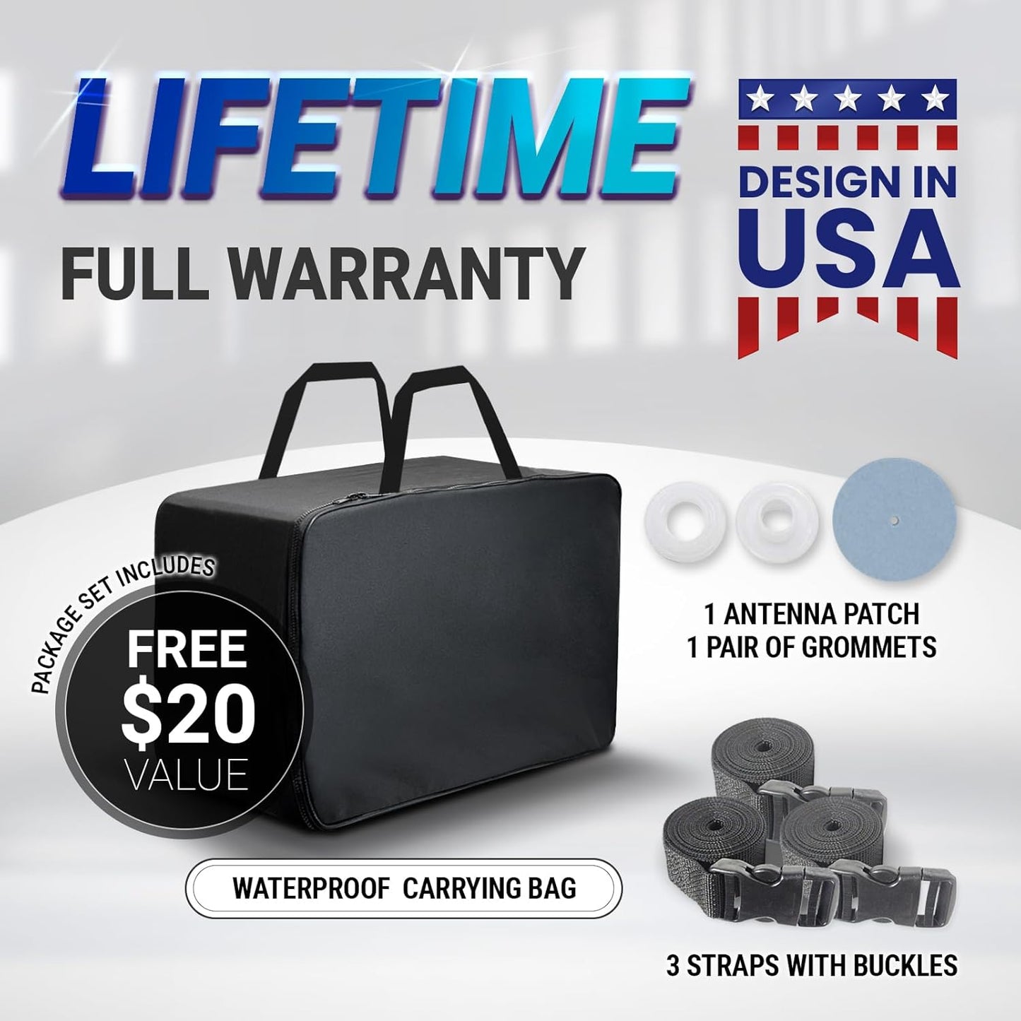 iCarCover Custom Car Cover for Pontiac Bonneville (1987-2005) Waterproof All-Weather Rain Snow UV Sun Protector Full Exterior Indoor Outdoor Car Cover (Stripe - Gray/Black)