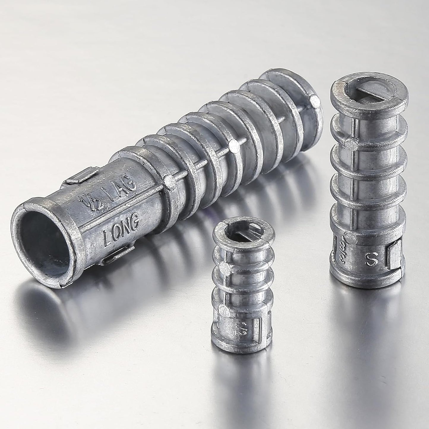 Wensilon(30pcs) 1/2 * 1-3/4 Lag Shield Anchor Long Zinc Alloy Bolts Concrete Anchors, Zinc Alloy Masonry Anchors Hole