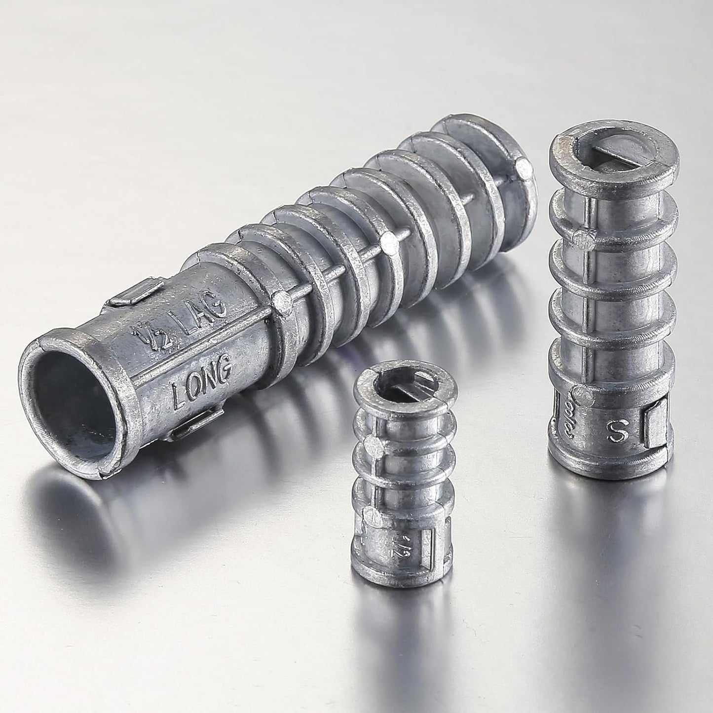 Wensilon(50pcs) 1/2 * 1-3/4 Lag Shield Anchor Long Zinc Alloy Bolts Concrete Anchors, Zinc Alloy Masonry Anchors Hole