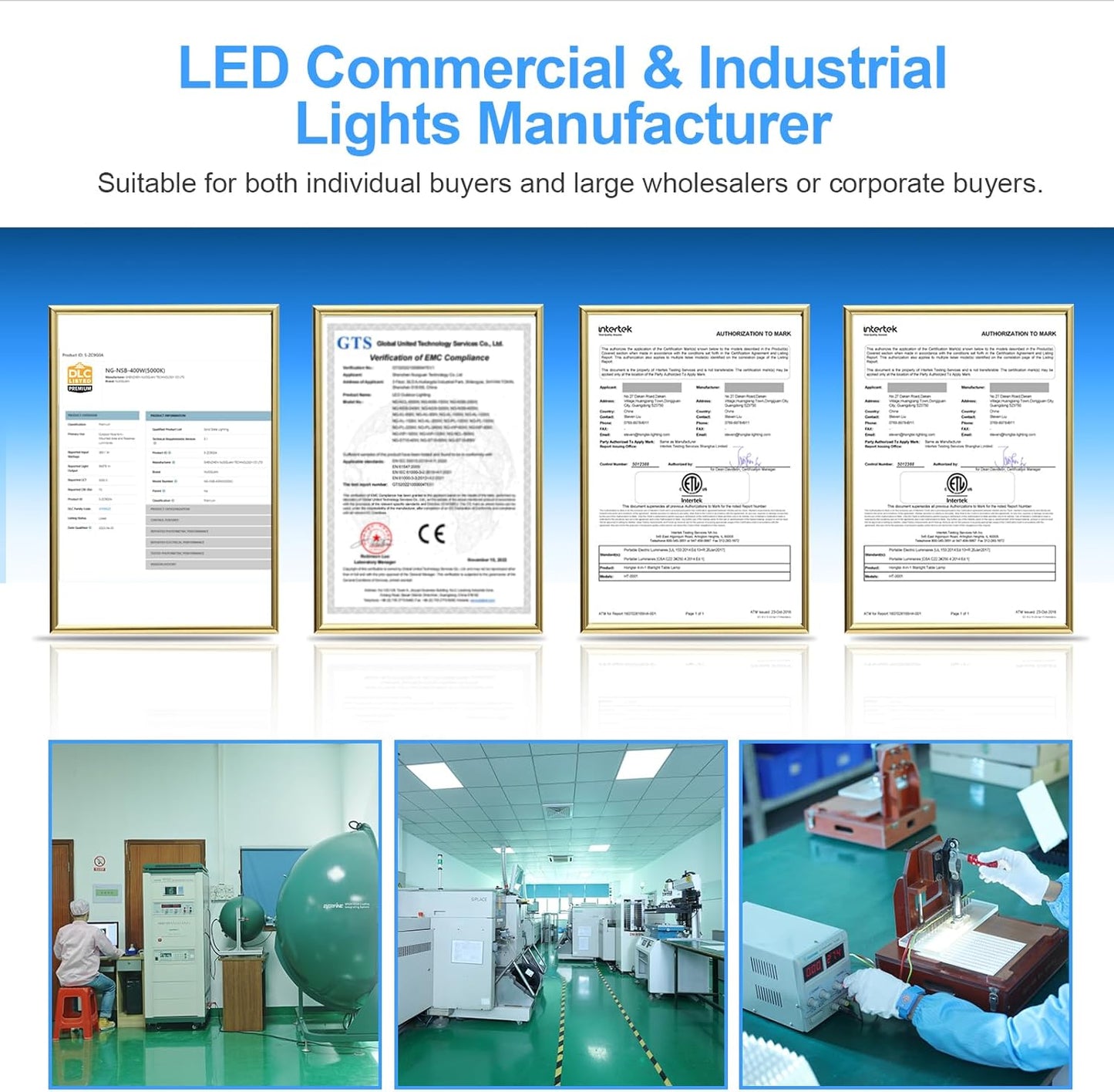 3 Pack 500W LED High Bay Light 72,500LM DLC ETL Listed Industrial Grade UFO Light Dimmable IP65 Waterproof 5000K Commercial Bay Lighting for Warehouse Garage Factory 110V 120V