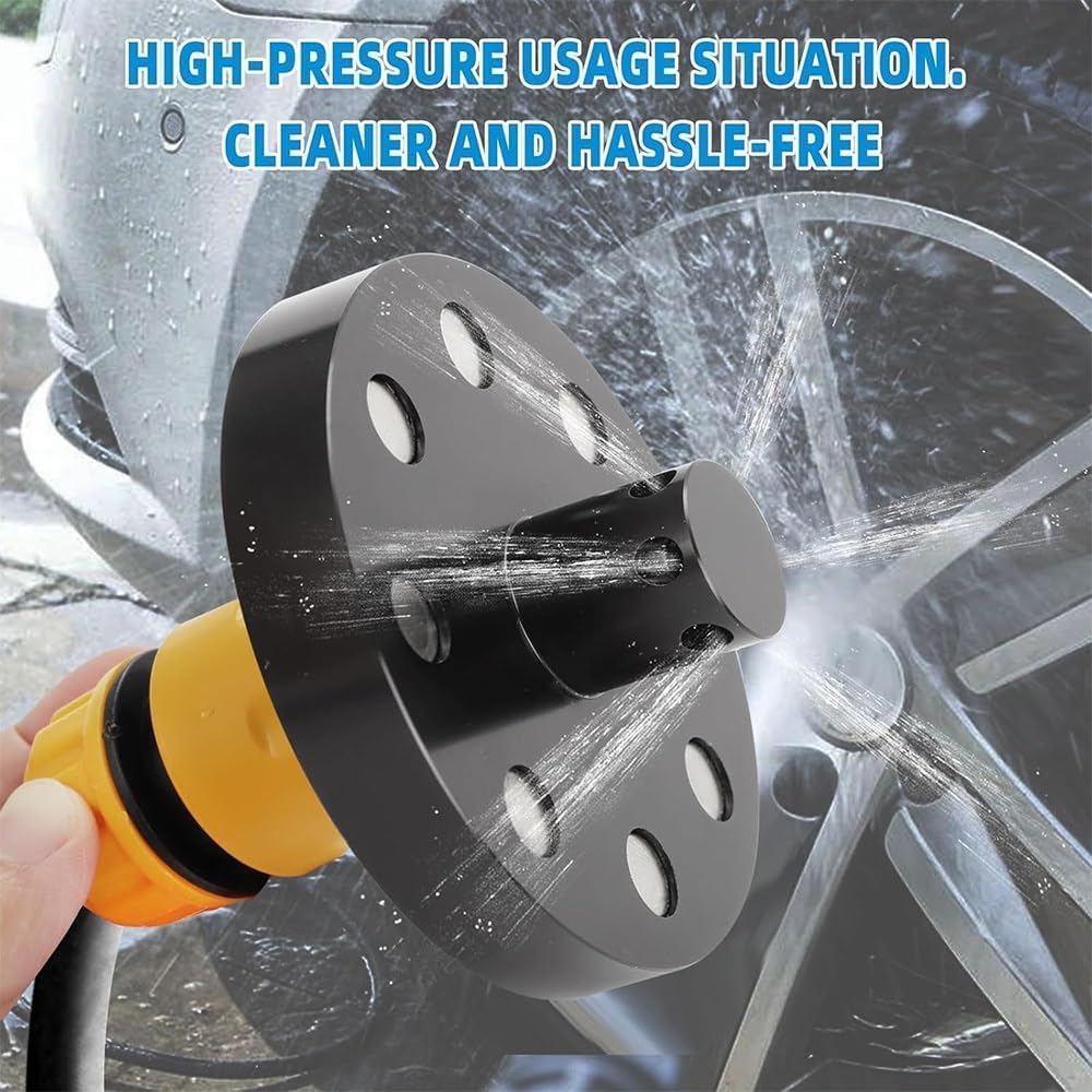 O-Ring Chassis Cleaner Flusher Kit,360° Spinning Nozzle, Undercarriage Cleaner with Quick Coupling, Efficient Wheel Arches/Undercarriage Cleaner Powerful Cleaning in Hidden Areas for All Car (1pc)