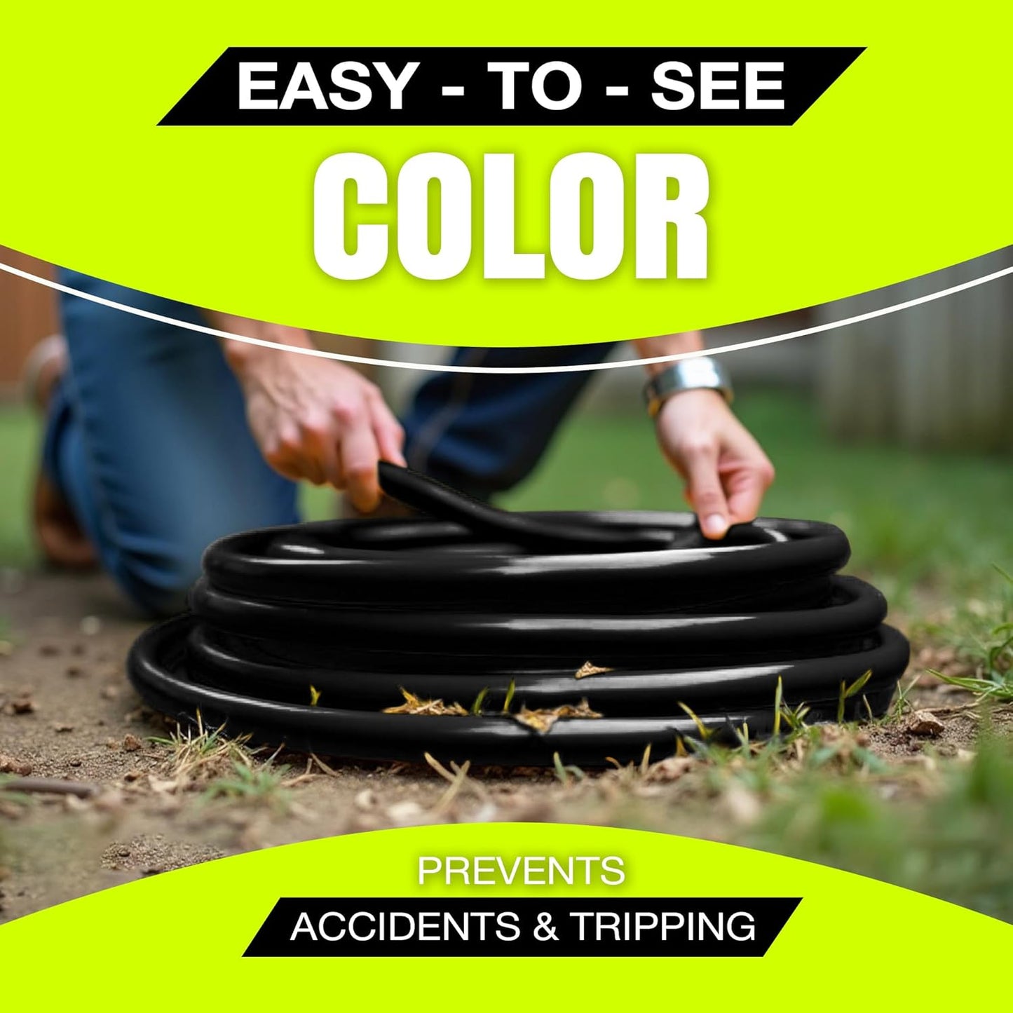 6ft Outdoor/Indoor Extension Cord 16/3 Gauge Heavy Duty 3 Prong SJTW, Waterproof, Flexible Cold-Resistant Long Power Cord,13A 125V 1625W, Black by LifeSupplyUSA