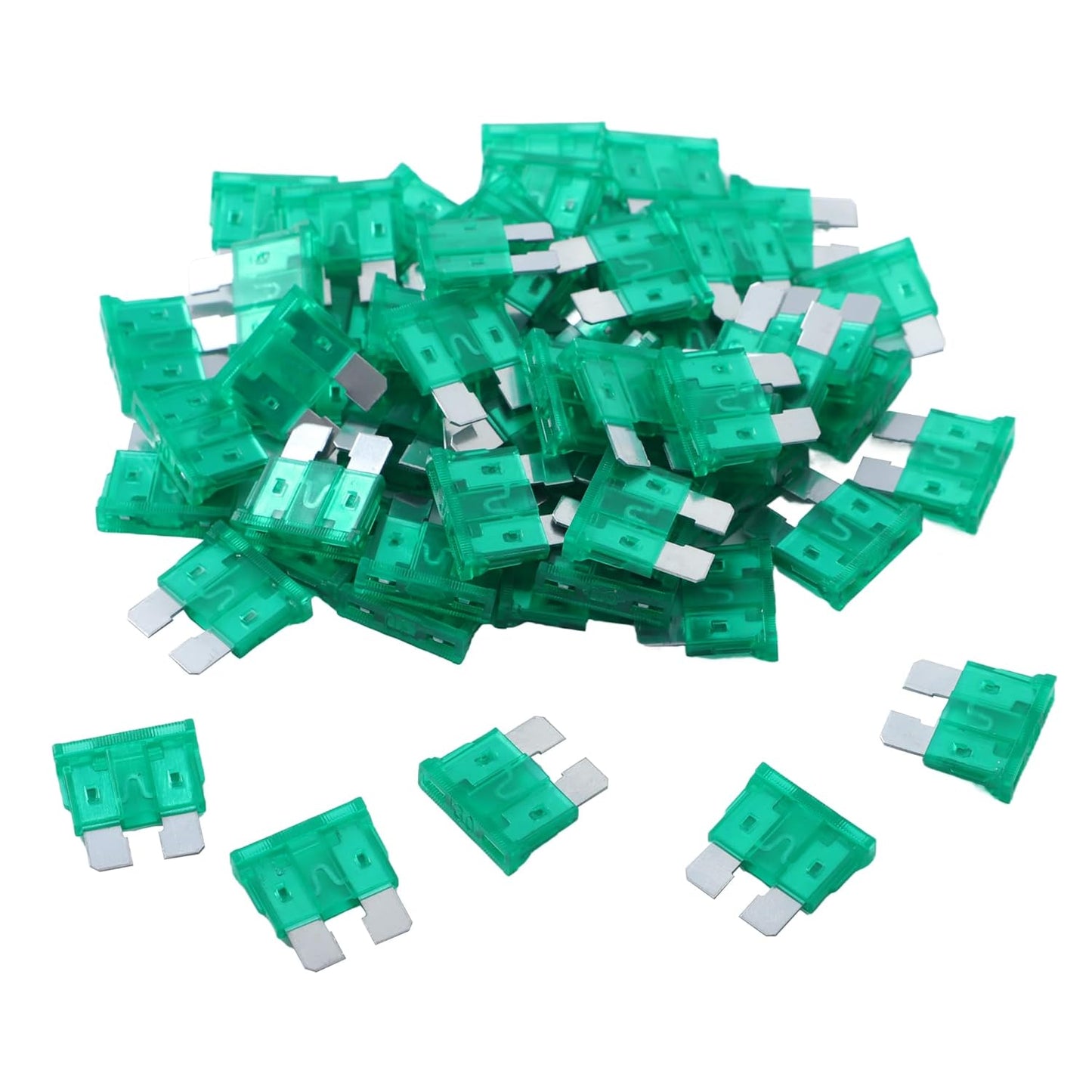 100 Pack Auto Fuses 30 AMP ATC/ATO Standard Regular Fuse Blade 30A Car Truck Boat Marine RV