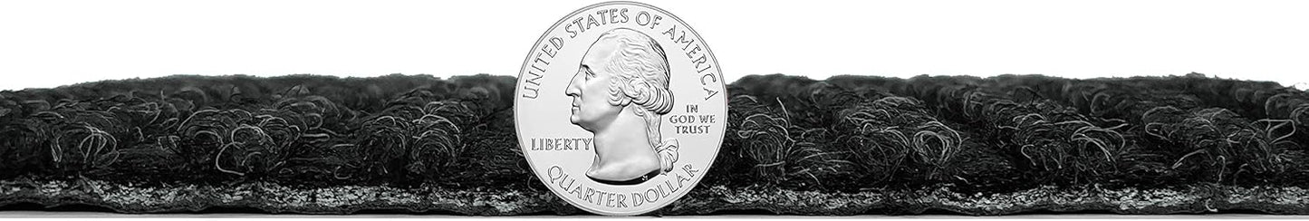 KOECKRITZ Heavy Duty Durable All Weather Indoor/Outdoor Non Slip Entrance Mat Rugs and Runners for Office Business Building Home Garage Front Door (3' x 18', Charcoal)