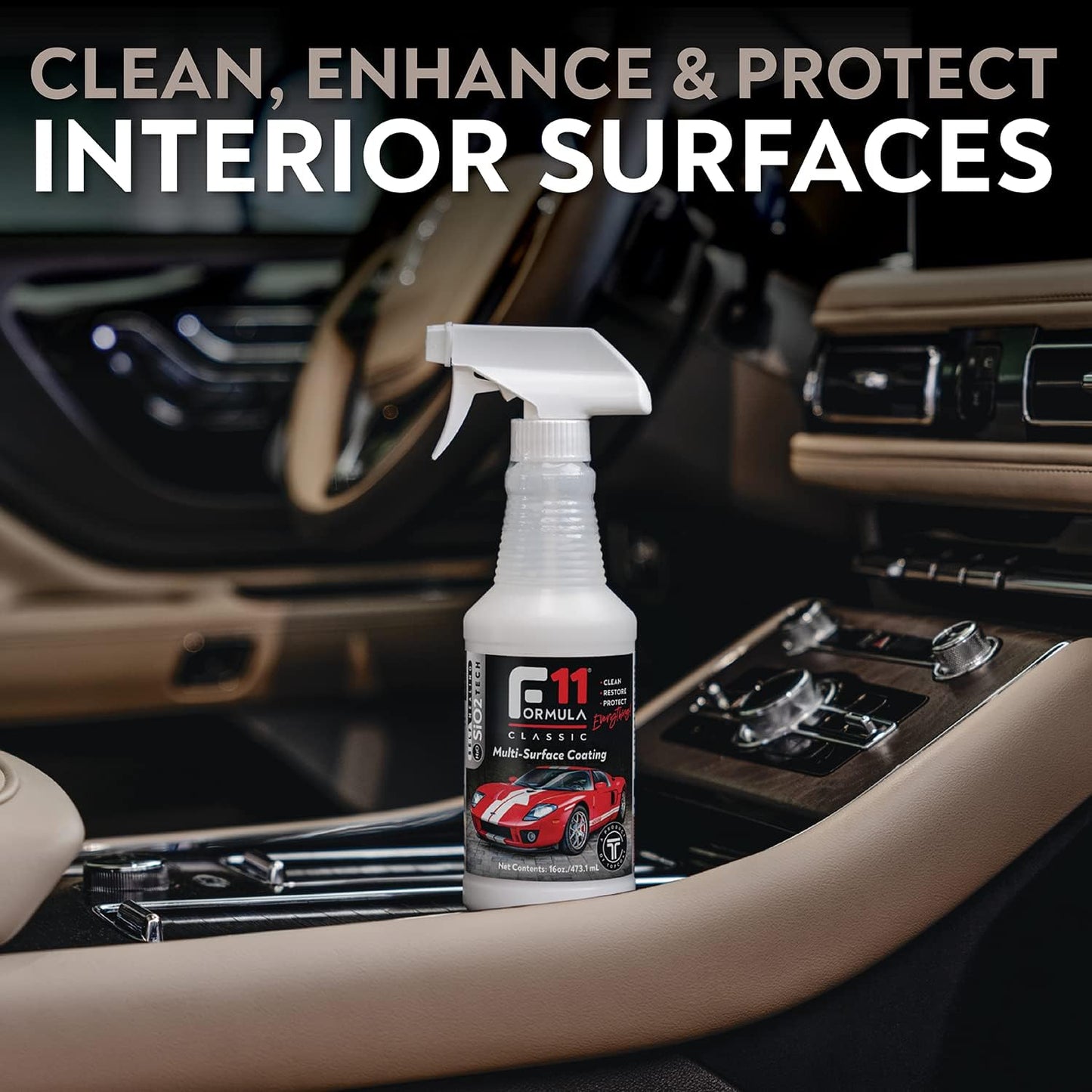 TopCoat F11 Polish & Sealer for Cars, Bikes and More – Water-Based Alternative to Ceramic Wax - 16 oz F11 Spray, 1 Gallon F11 Refill, and 5 Microfiber Towels