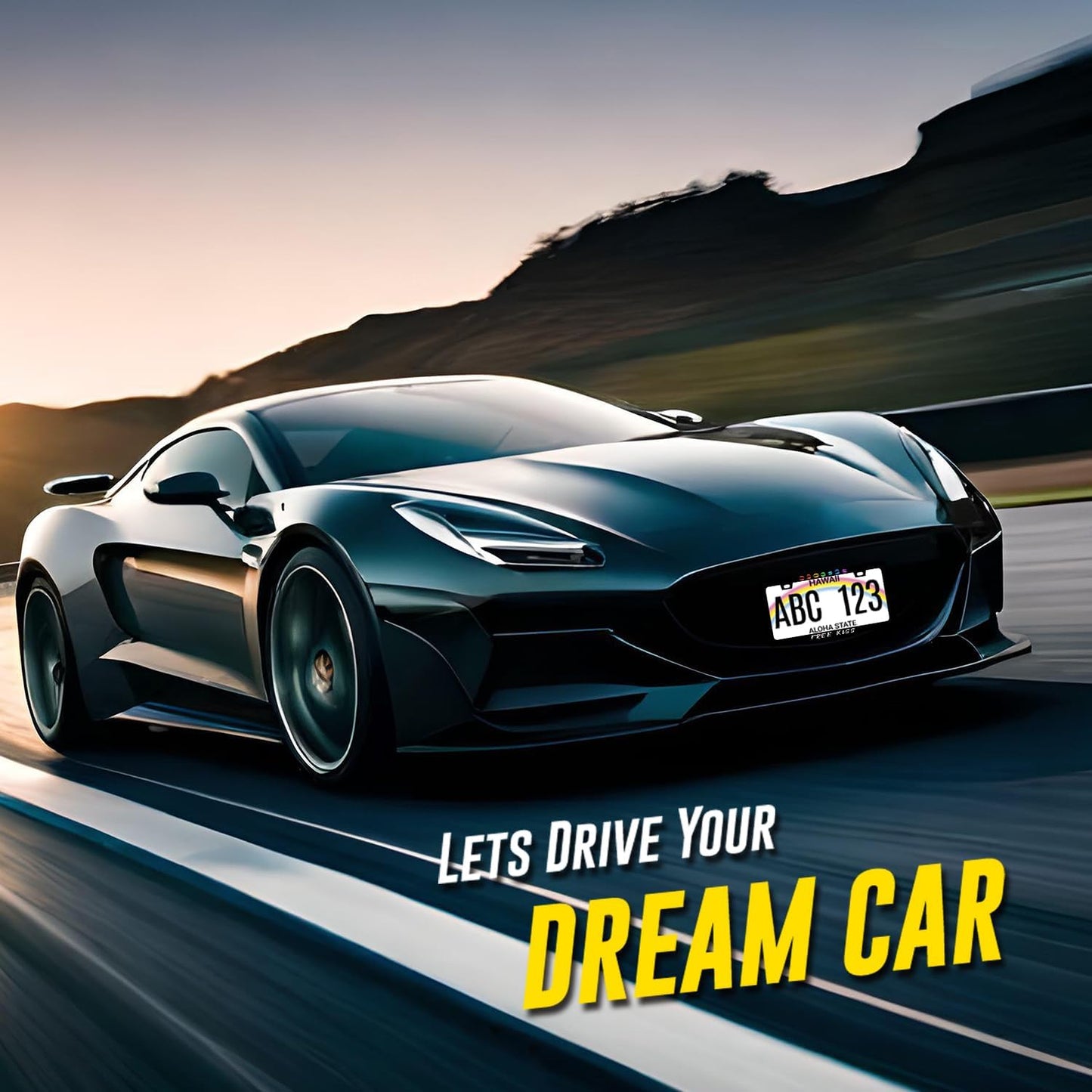 Sexy Lips License Plate Frame Colorful Kiss License Plate Holder for Personalized Car Decorative Stainless Steel Funny Text License Plate Lip Auto Part with Screws 12.2" x 6.2"
