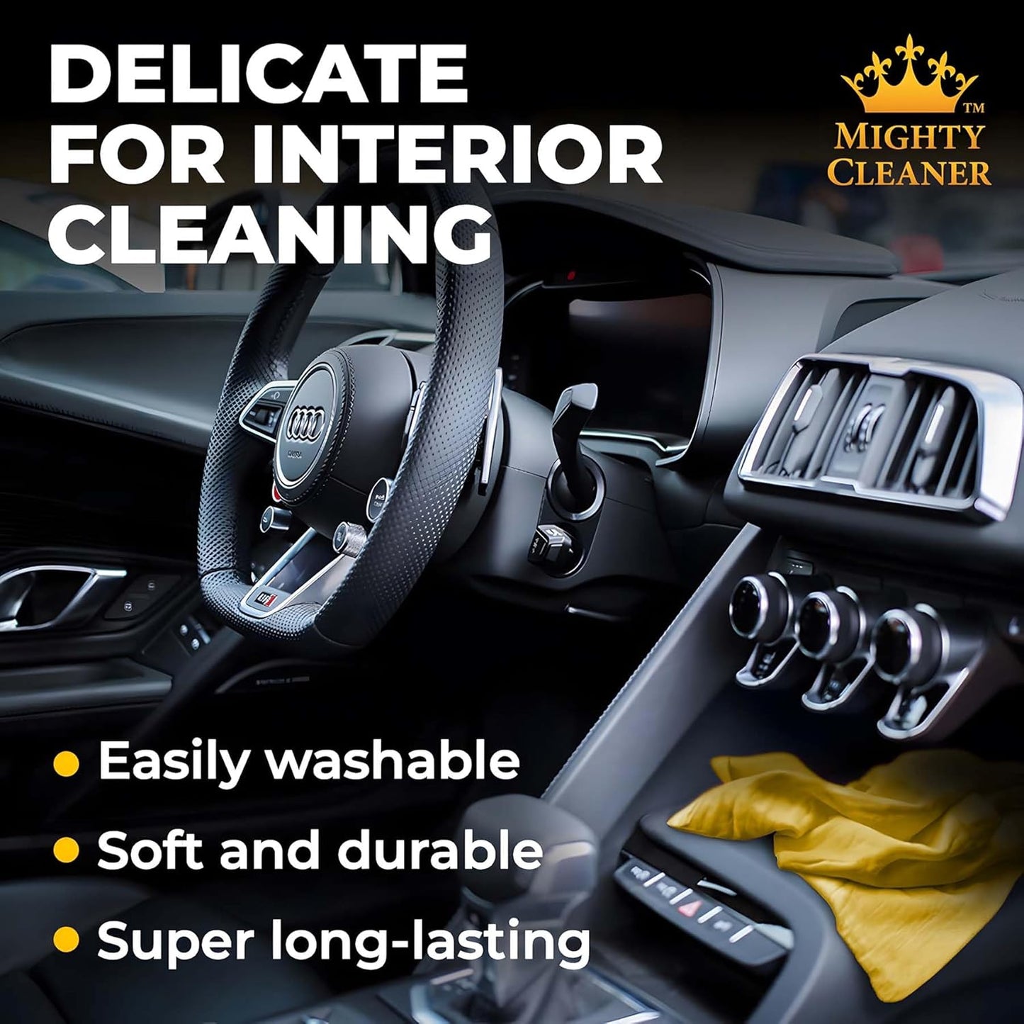 Premium 2pk +1 Free Shammy Cloth - Super Absorbent Chamois Towel - Reusable & Scratch-Free - Soft Car Drying Towels (26"x17")