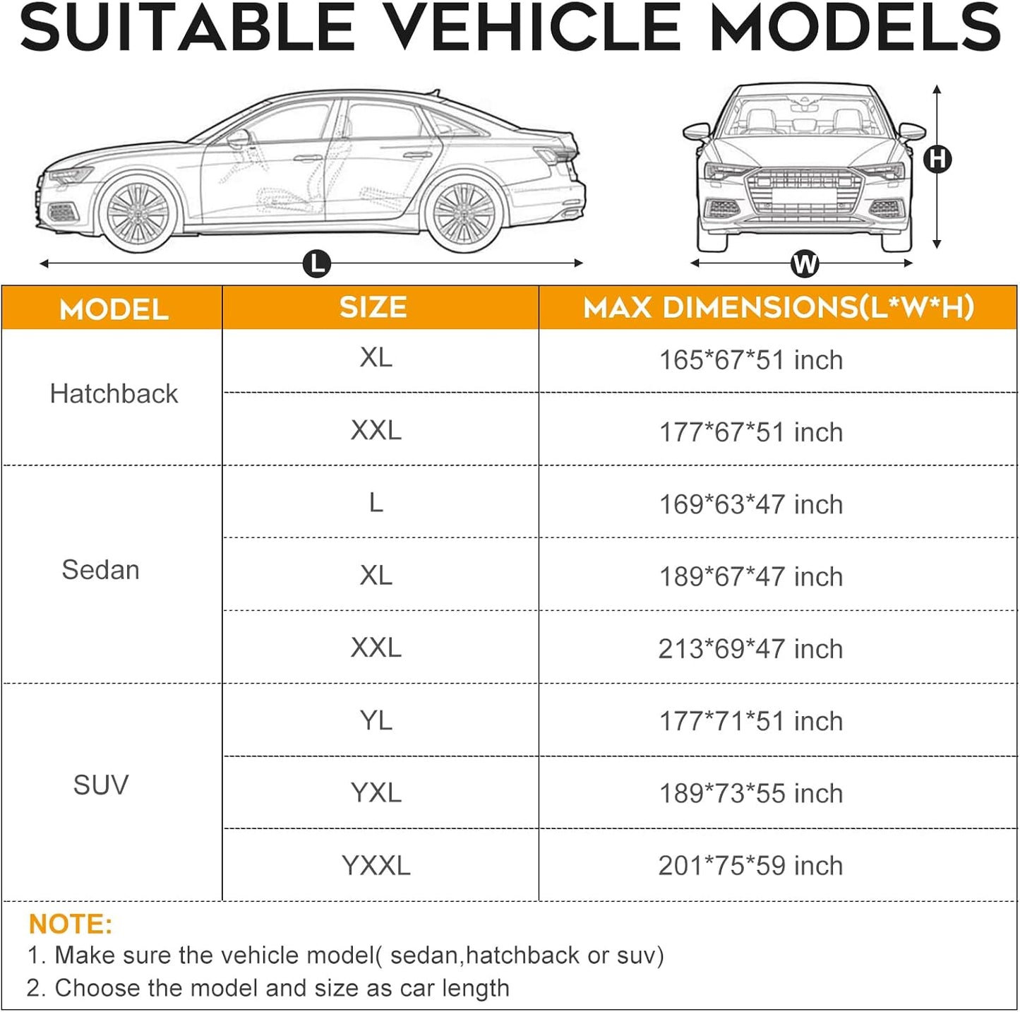 Waterproof SUV Car Cover: 6-Layer Protection from Rain, Snow, UV & Dust - Universal Fit up to 177 inches with Zipper Door & Windproof Straps for Outdoor, Garage, Travel Use, Silver