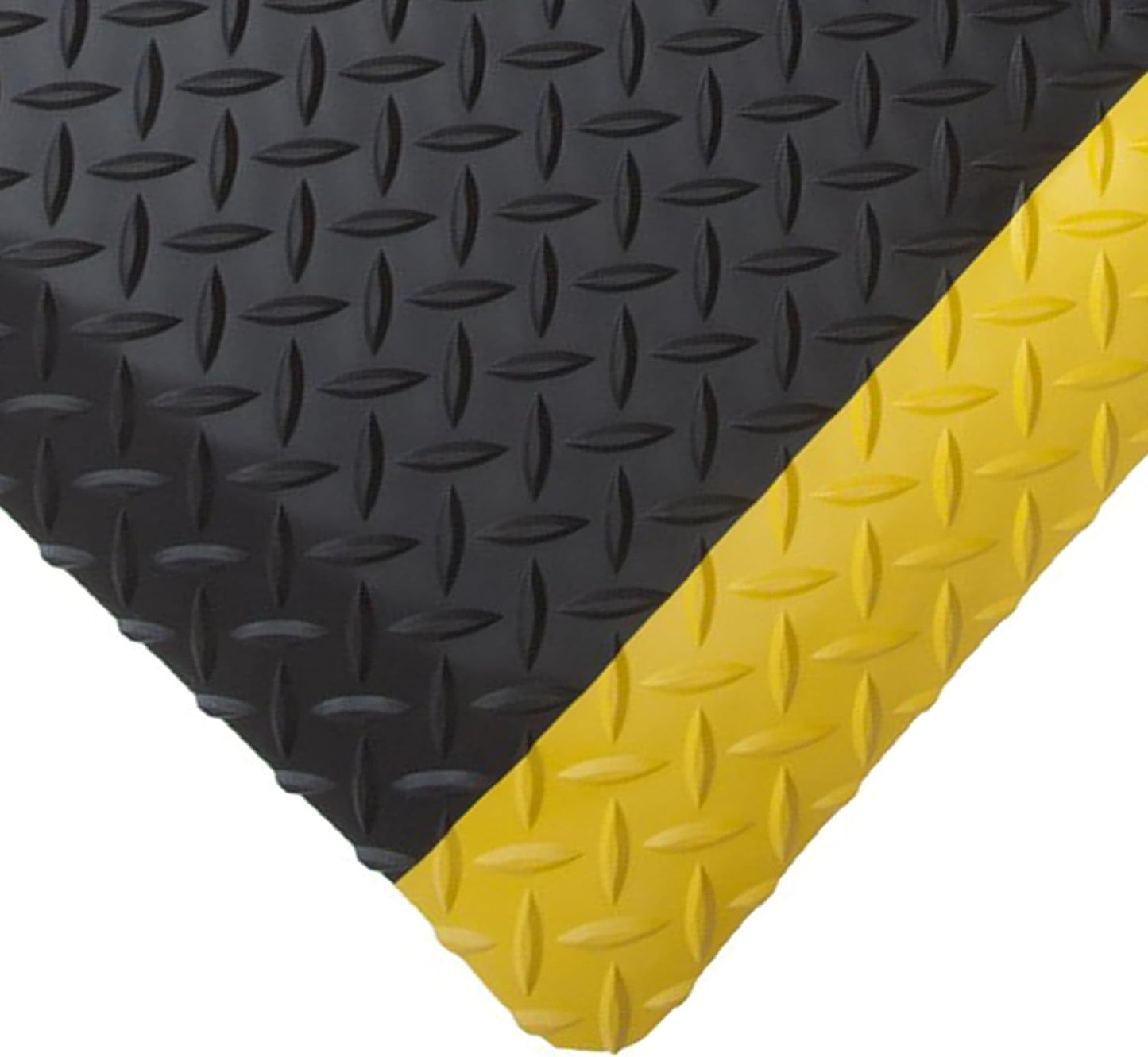 Rhino Mats, American Classic Diamond Anti-Fatigue Mats, Industrial Ergonomic Comfort Standing Mat for Work, Home, Garage, Office, Kitchen or Anywhere (Black/Yellow 9/16" Thick, 2 FT. x 10 FT.)