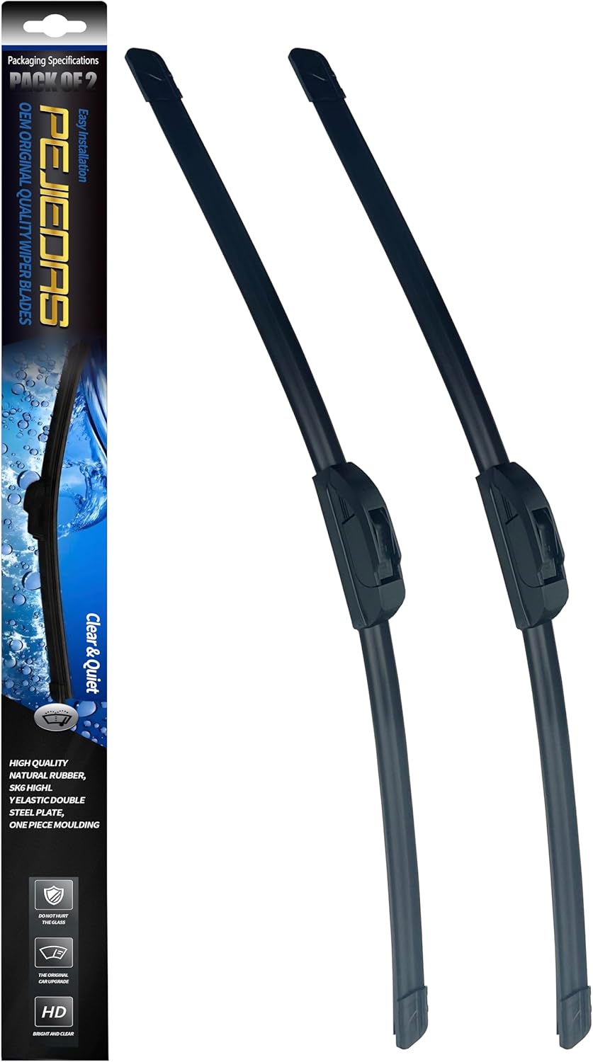 OEM Quality Front Wiper Blades, Replacement for 1995-2011 Ford Ranger,1997-2001 Jeep Cherokee,2006-2009 Jeep Commander, OE Original Style (18 Inch + 18 Inch Front Wiper Blades)