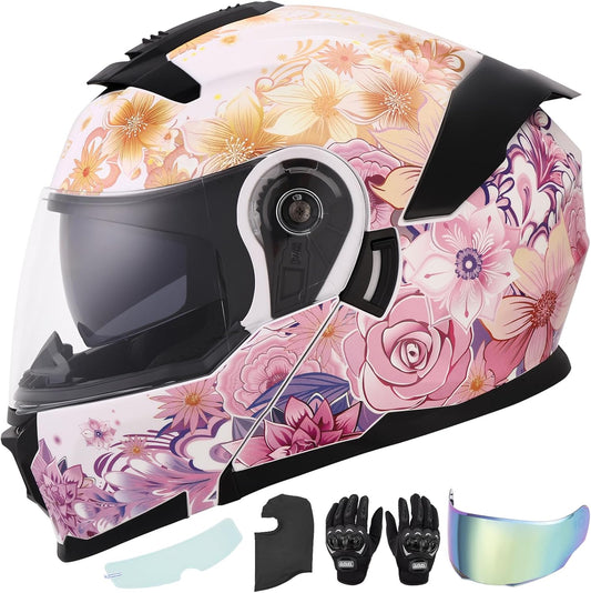 Modular Motorcycle Helmets Full Face Flip up Street Bike Motorcycle Helmet for Unisex Adult Model 912