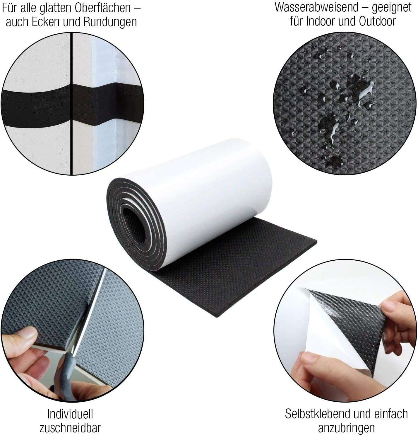 Car Door Protector Bump Body Guard,1/4" Sectional Foam Sticking Garage Wall Parking Protector Collision Avoidance Waterproof Foam Protector Wall Corner Protecting Your Car Doors (2 Pack)