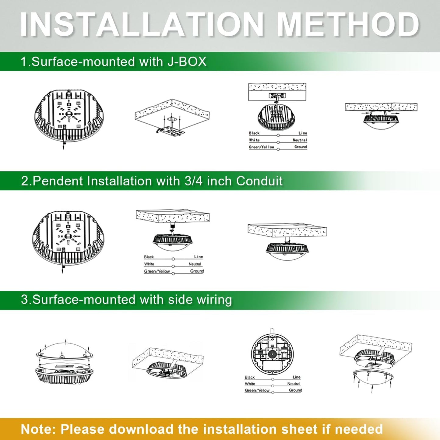 OSTEK LED Garage Light 30W/40W/60W LED Carport Canopy Lights 5000K 90-277V IP65 Commercial Residential Lights DLC & UL Listed
