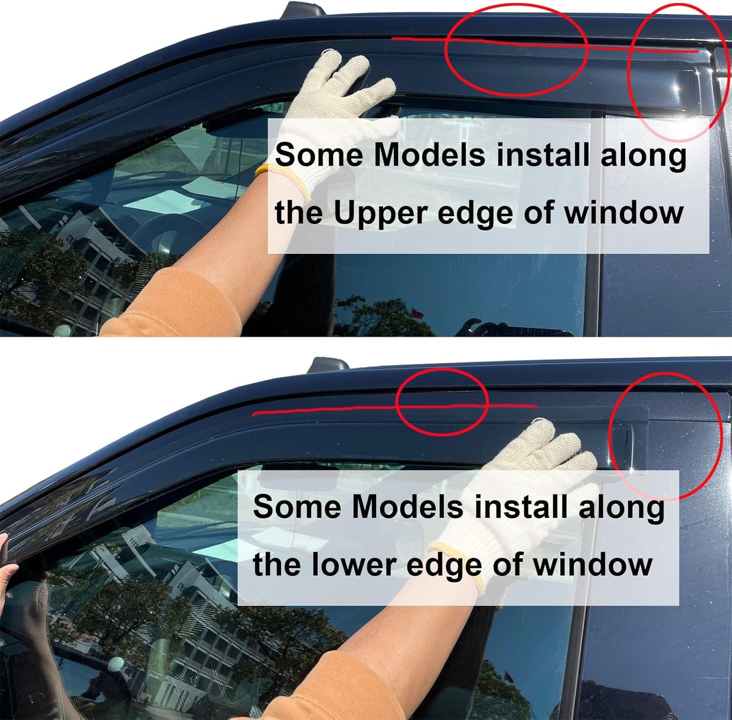 Window Visor Compatible with Honda Pilot 2016-2022 Wind Deflector Sun/Rain Guards Smoke 4pcs