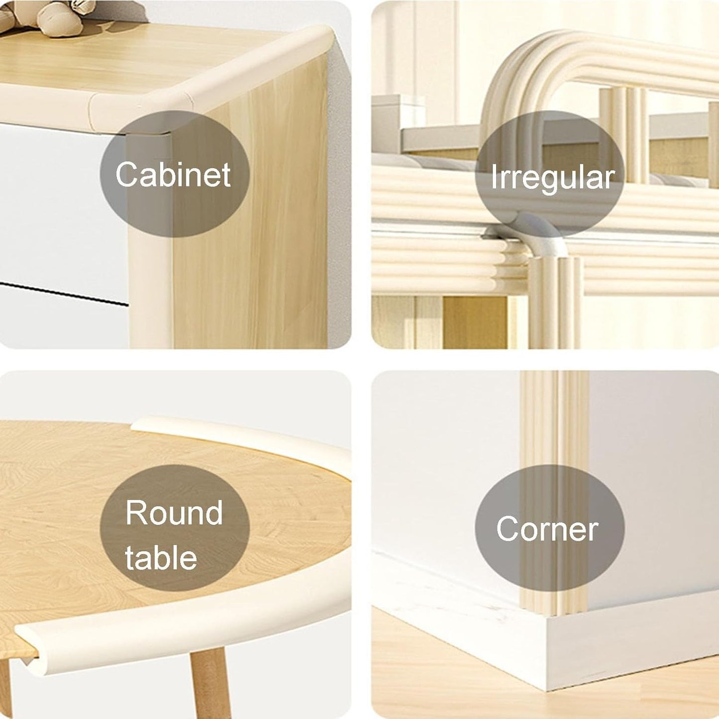 XPLKQXE Sharp Edge Safety Corner Edge Foam Padding, Edge Guards Bumpers Adhesive, Edge Corner Protector Guards for Table Edges & Sharp Corners(Brown,10pcs)