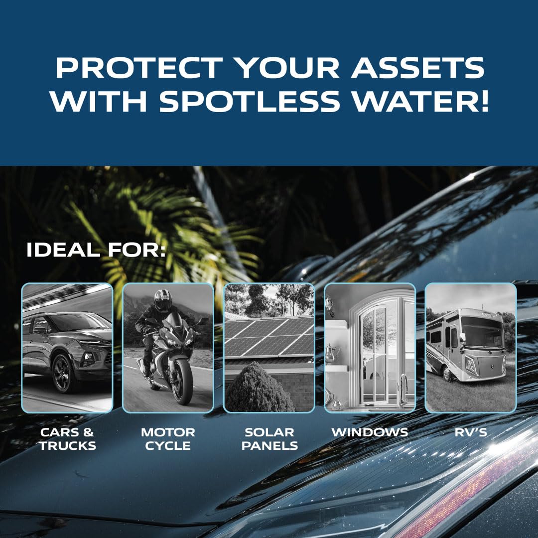 CR Spotless Water Systems - DIC-20 Simplest RV & Car Wash System, Rinse Works for All Vehicles, Motorcycles, Bikes, Boats, Planes, Yachts, Deionized Towel Drying Eliminated, 1 Pack