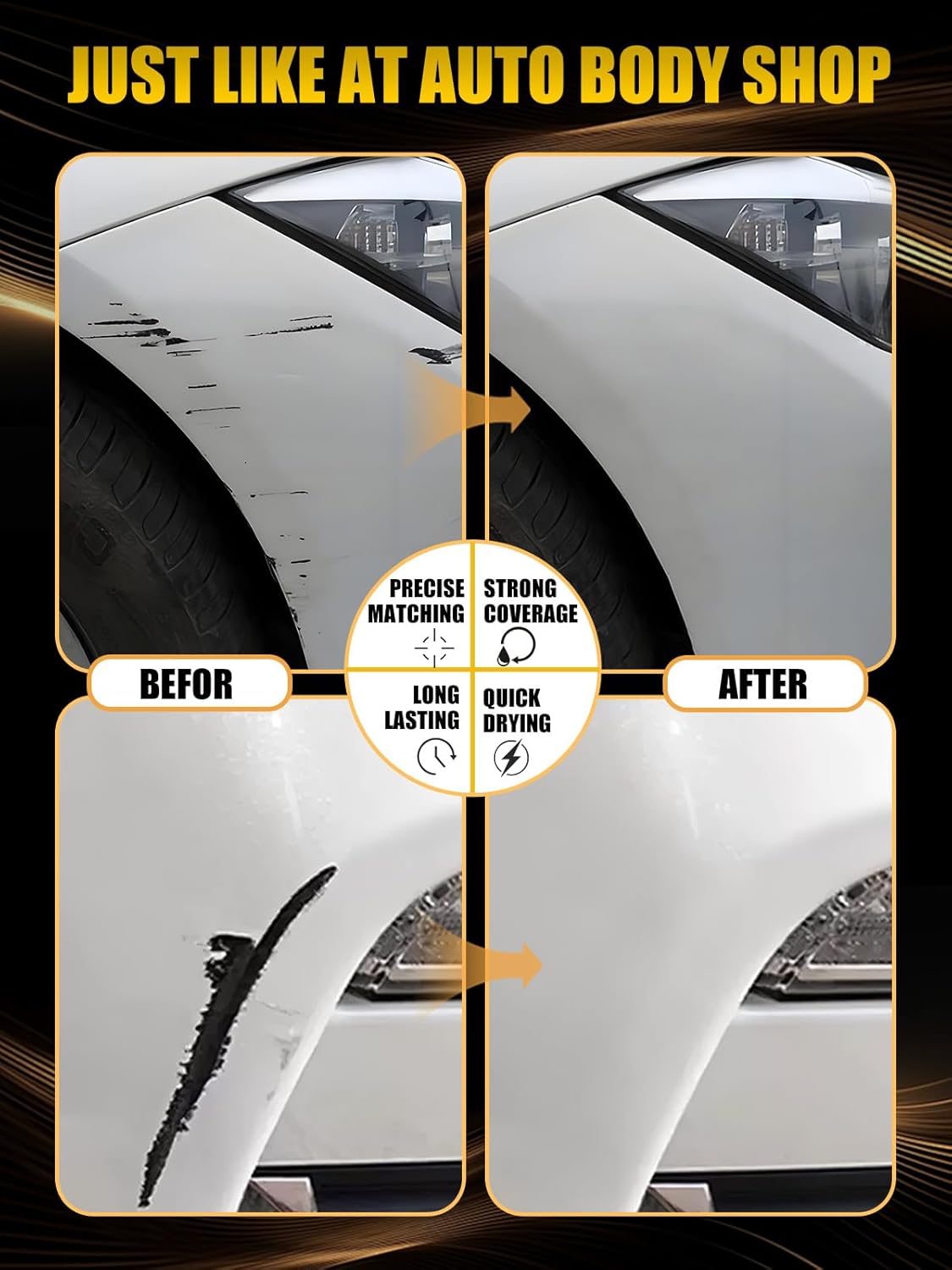 Sunset Drift(EBL) Touch Up Paint Compatible with Nissan, Exact Match Car Paint Pen Automotive Scratch Repair Remover Kit Quick & Easy Solution for Vehile Chips and Nicks