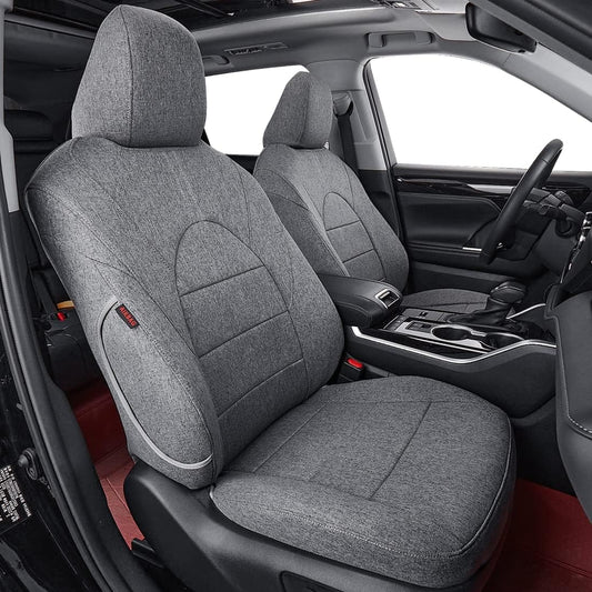 coverdream Custom Seat Covers Compatible with Select Toyota Camry XLE, XSE, XLE V6, XSE V6 2018 2019 2020 2021 2022 2023 Models (Gray,Full Set)