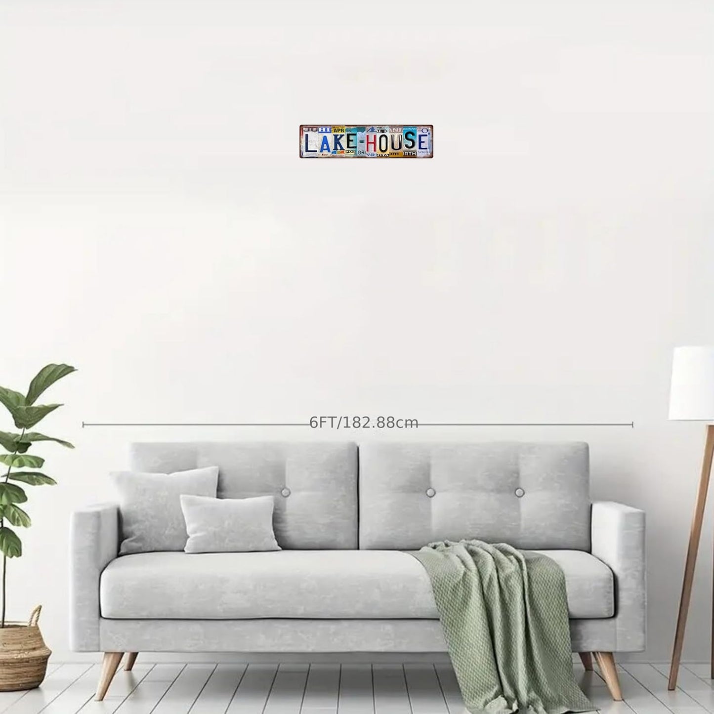 LAKE HOUSE Non-Embossed Vintage Metal Tin Street Sign Bar Cafe Garage Cave Home Room Wall Bathroom Farmhouse Garden Porch Patio Decor, 16 x 4 Inch