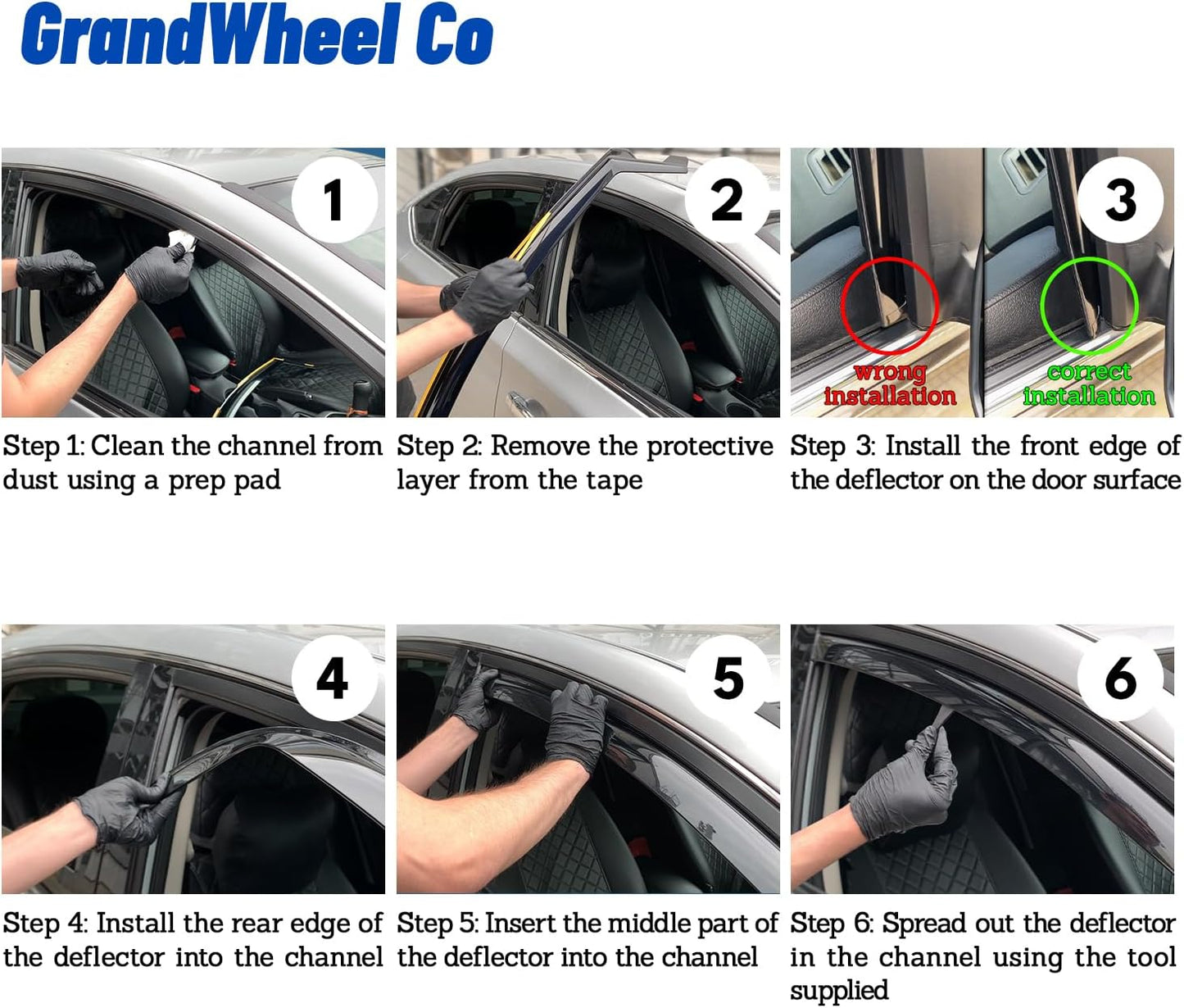 Window Deflectors Smoke Tinted In-Channel Side Window Vent Visor Deflectors Rain Guards Compatible with Rogue 2021-2025 - 4pcs. GW0604