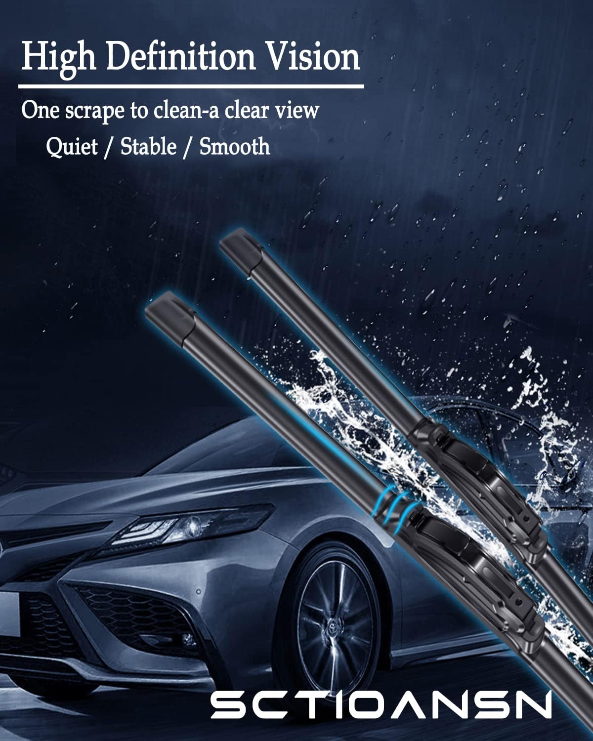 3 Wipers Set for Ford Expedition 2018 2019 2020 2021 2022 2023, Windshield Wiper Blades Original Equipment Replacement Front and Rear- 22"/22"/11W" (Pack of 3) J- HOOK