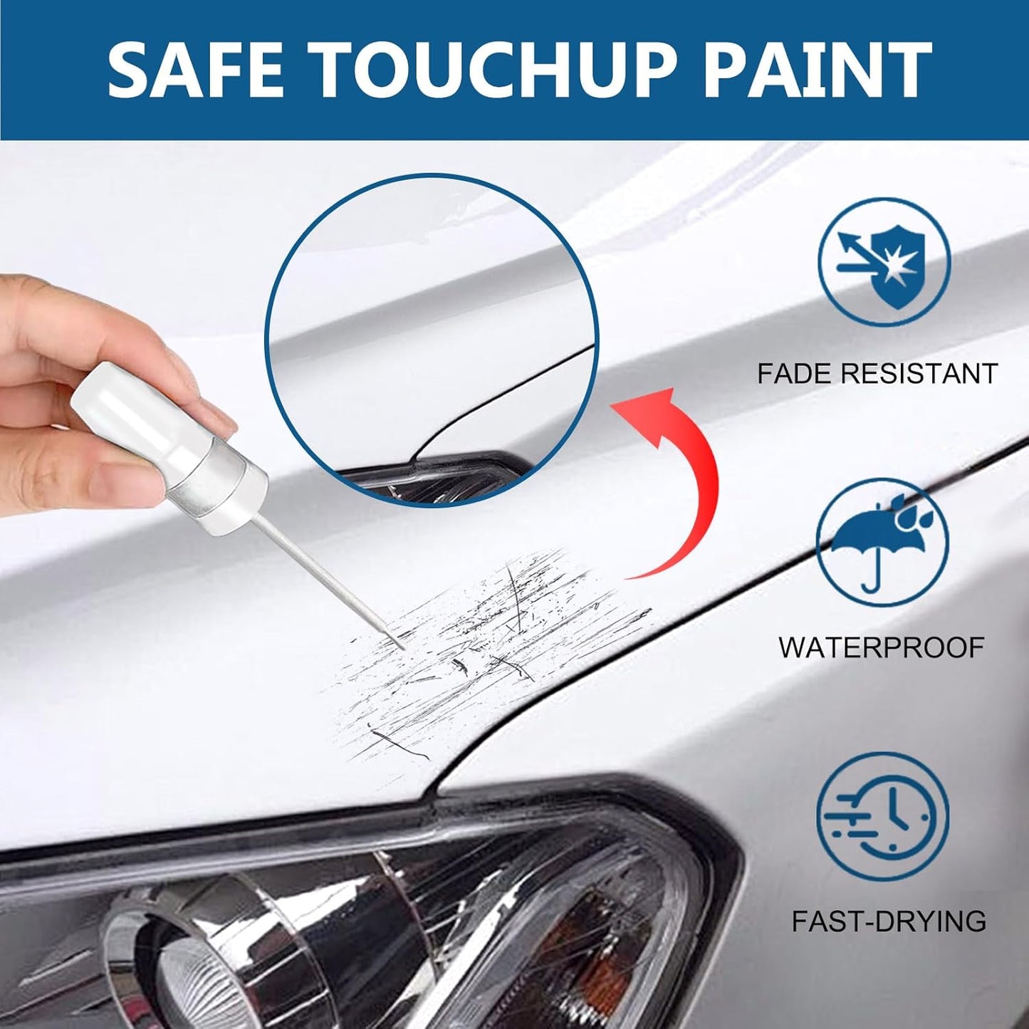 Black Sapphire (475) Touch Up Paint for BMW-Exact Match 2 in 1 touchup Paint Pen for Chips and Nicks Repair Car Paint Scratch Repair Kit