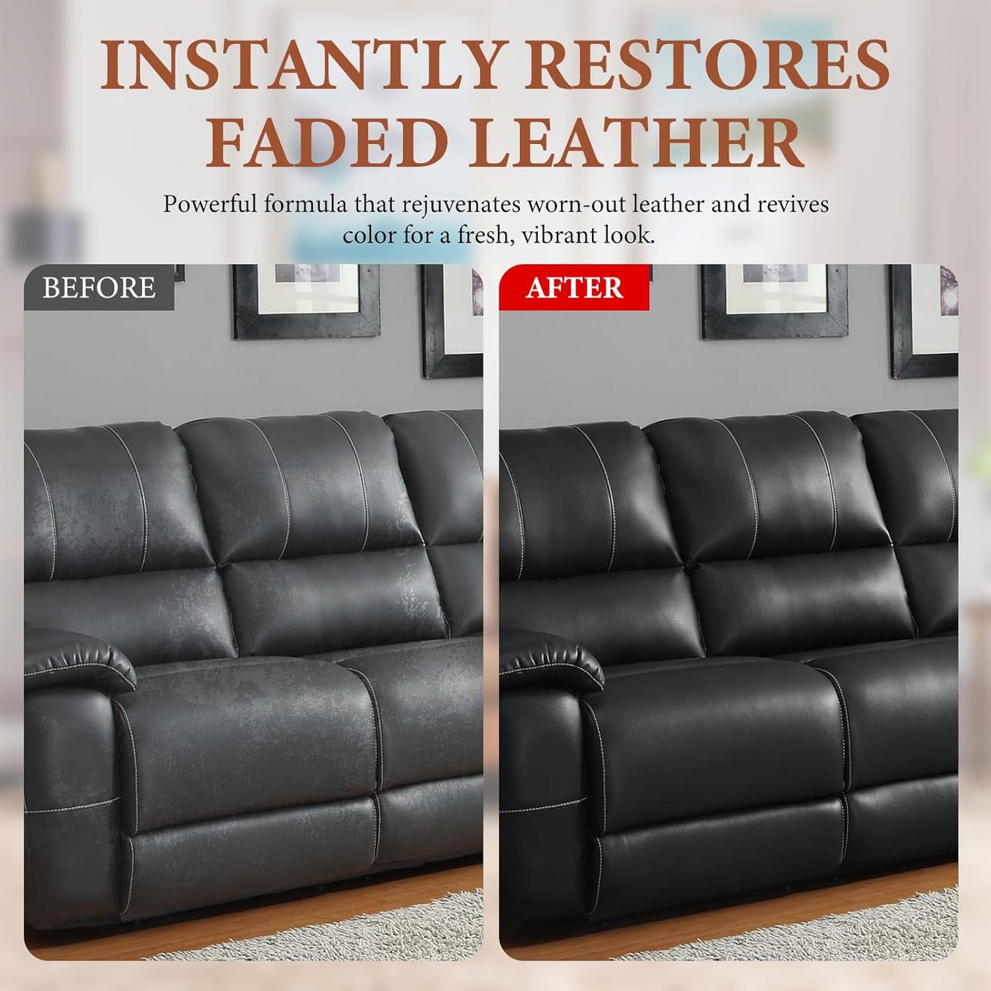 Leather Recoloring Balm Leather Color Restorer Scratch Repair Leather Paint for Furniture Couches Car Seats Shoes Bags Leather Dye and Scratched Leather with Leather Conditioner - Maroon