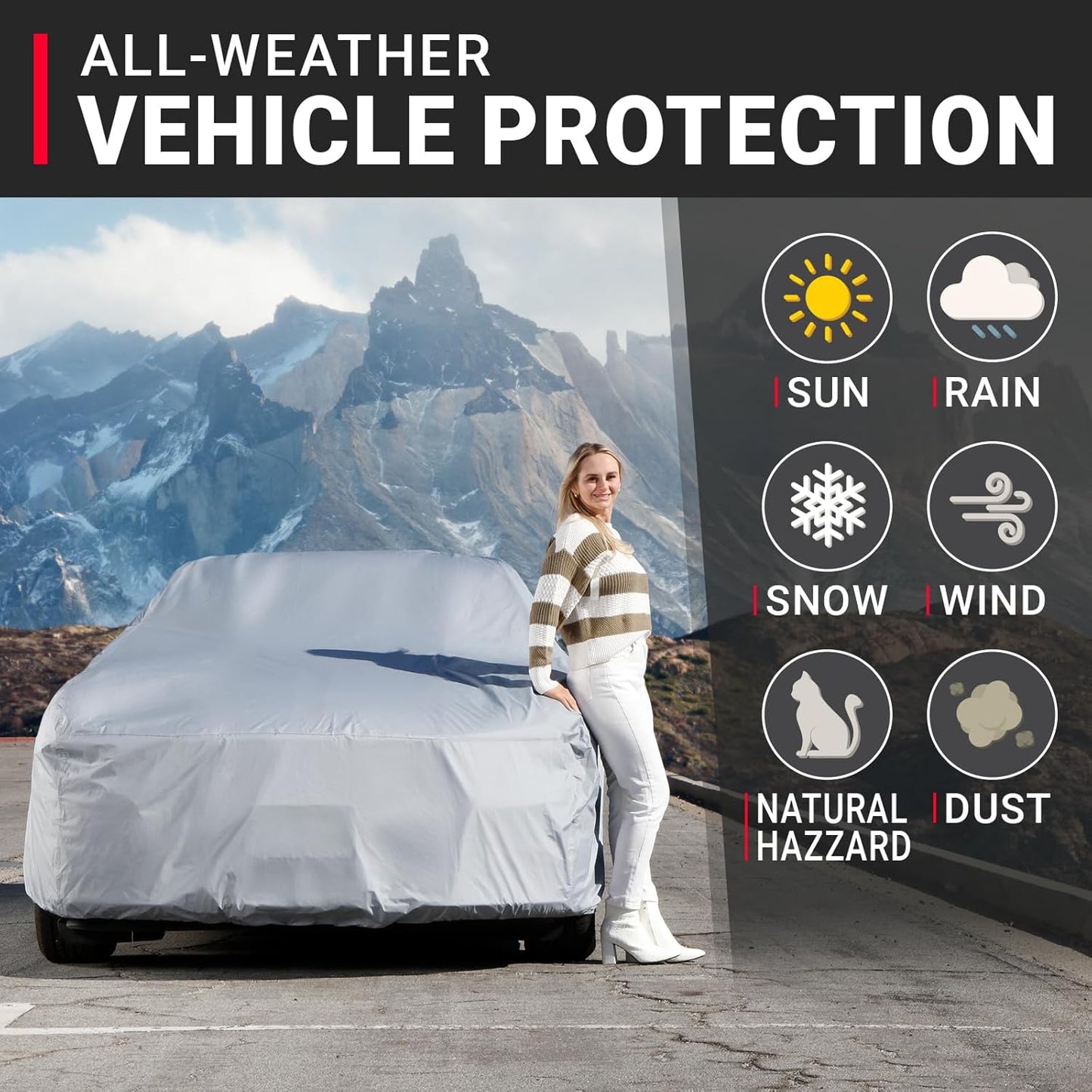 iCarCover Custom Car Cover for Volkswagen Karmann GHIA, Waterproof All Weather Rain Snow UV Sun Hail Protector for Automobiles, Automotive Full Exterior Indoor Outdoor Car Cover (Year Fits 1955-1974)