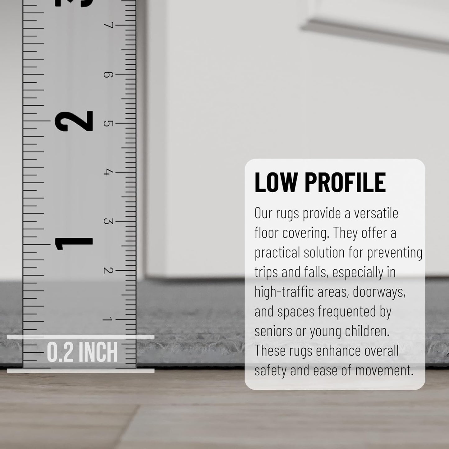Ottomanson 2'7" x 15' Hallway Runner with Scraper Pile - Extra Durable Non-Slip Rug Mat for Indoor & Outdoor Use - Ideal for Kitchen, Entryway & Garage - High-Traffic Carpet, Gray