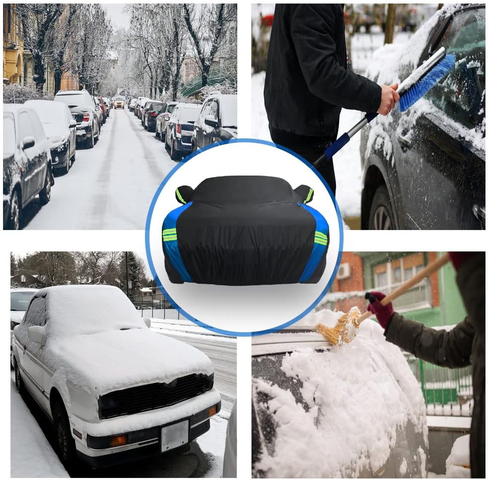 Avecrew Car Cover Waterproof All Weather for Dodge Challenger Automobiles, Outdoor Full Exterior Covers Fit 2008-2025 for Dodge Challenger with Windproof Strap
