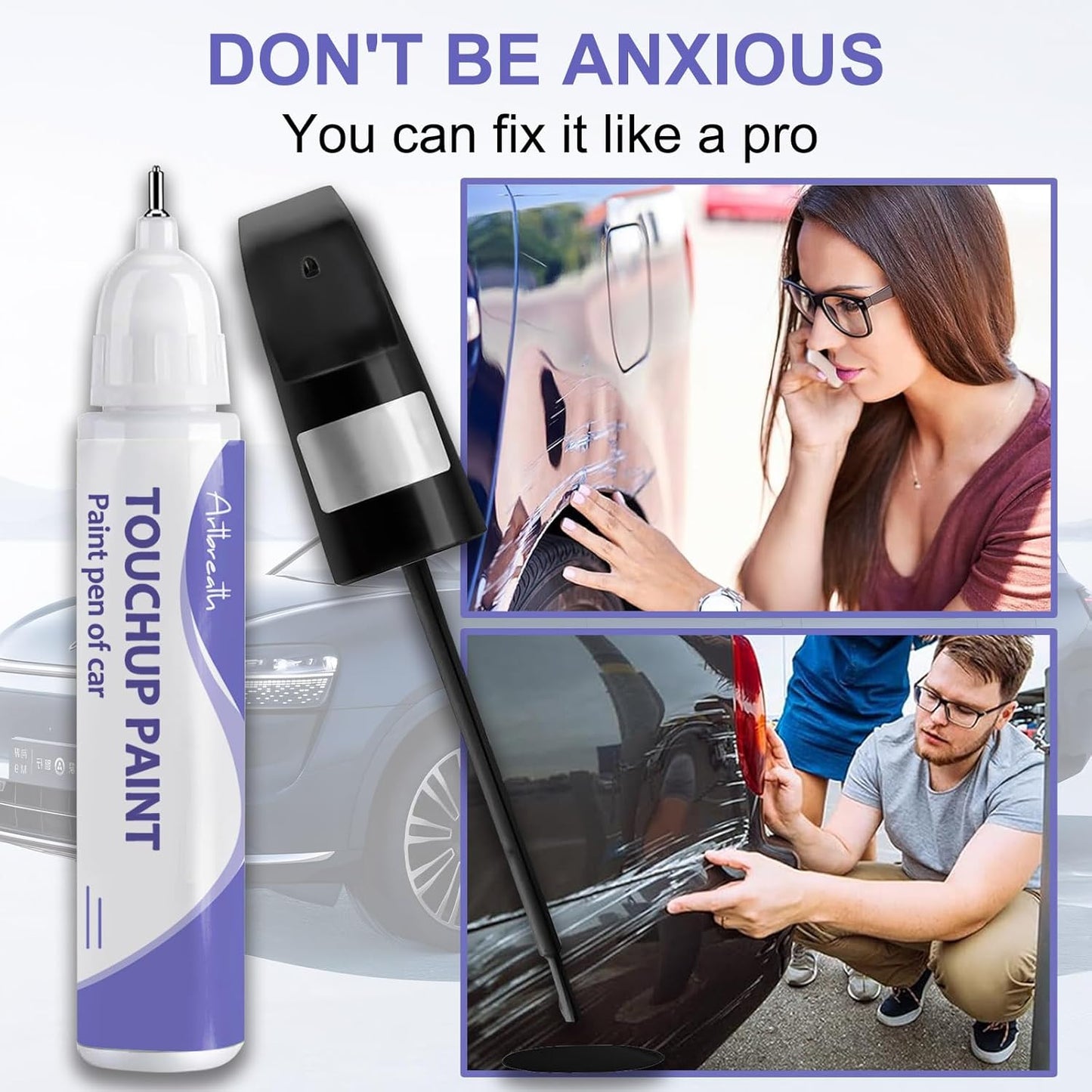 Touch Up Paint for Mercedes Benz Lunar Blue (890/5890)-Exact Match–Chips and Nicks TouchUp Paint Pen Scratch Repair Car Accessories Car Paint Pen for Erase Car Scratches