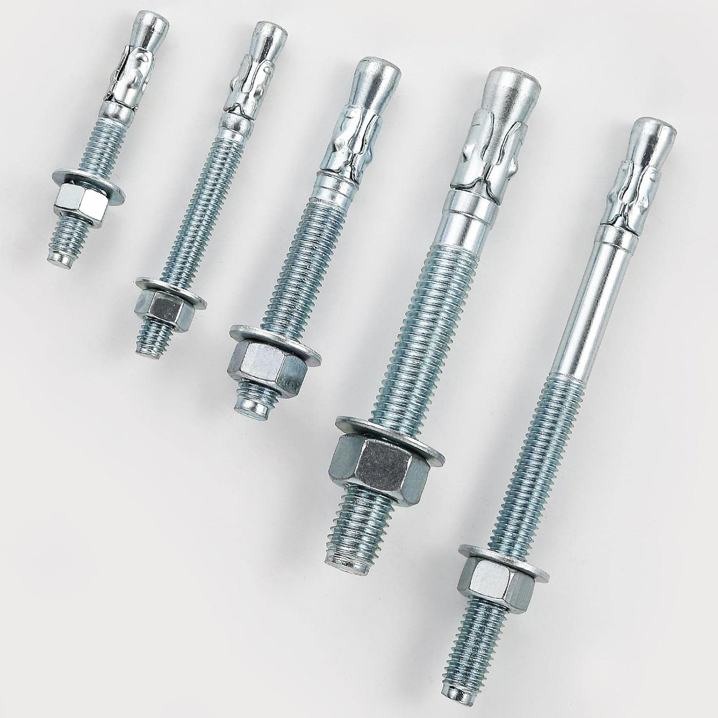 1/2x9 30Pcs Inch Standard Fasteners for Heavy-Duty Zinc Wedge Anchors for Cement and Concrete