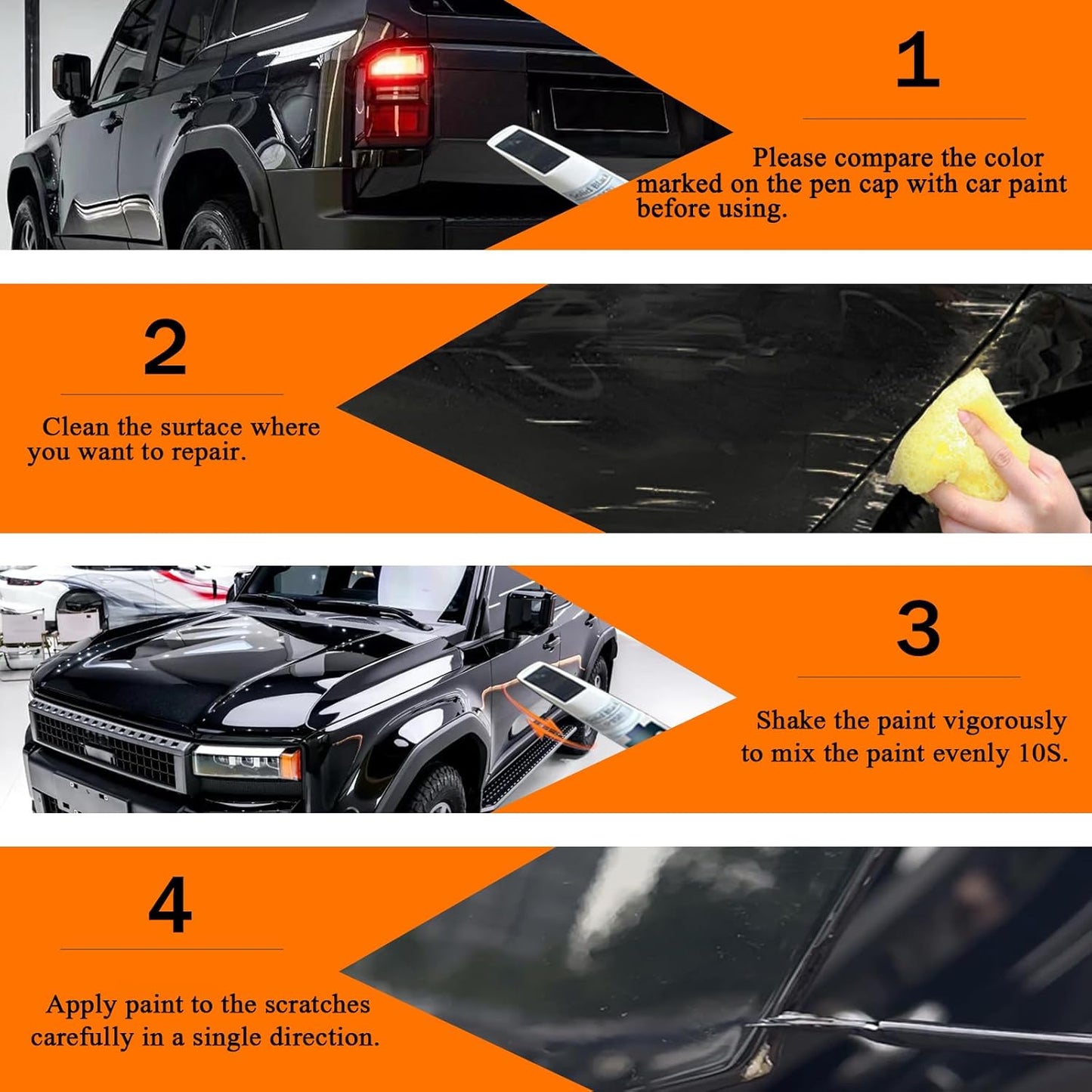 1F7 Classic Silver Metallic Touch Up Paint for Toyota, Car Paint Pen Scratch Repair Two-In-One Touch Up Paint, Premium Car Scratch Remover for Deep Scratches