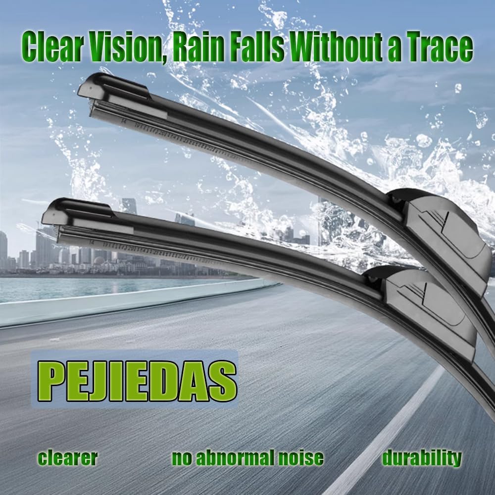 OEM Quality Front Wiper Blades, Replacement for 1995-2004 Toyota Tacoma/ 1984-2002 Toyota 4Runner, OE Original Style (17 Inch + 17 Inch Front Wiper Blades)
