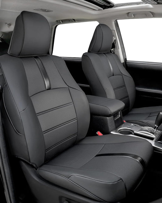Seat Covers for Toyota 4Runner 2011-2024, (5 Seats Only) Full Set Full Coverage Waterproof Leather Seat Covers for 4Runner 2012 2013 2014 2015 2016 2017 2018 2019 2020 2021 2022 2023 Accessories