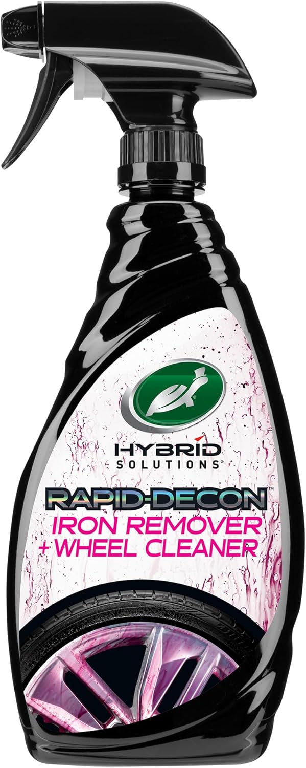 Turtle Wax 53759 Hybrid Solutions All Wheel Cleaner and Iron Remover, Rapid Removal of Surface Contaminants, Brake Dust and Rust, Safe for All Vehicle Paint, Low Odor Formula, 23 Oz. (Pack of 1)