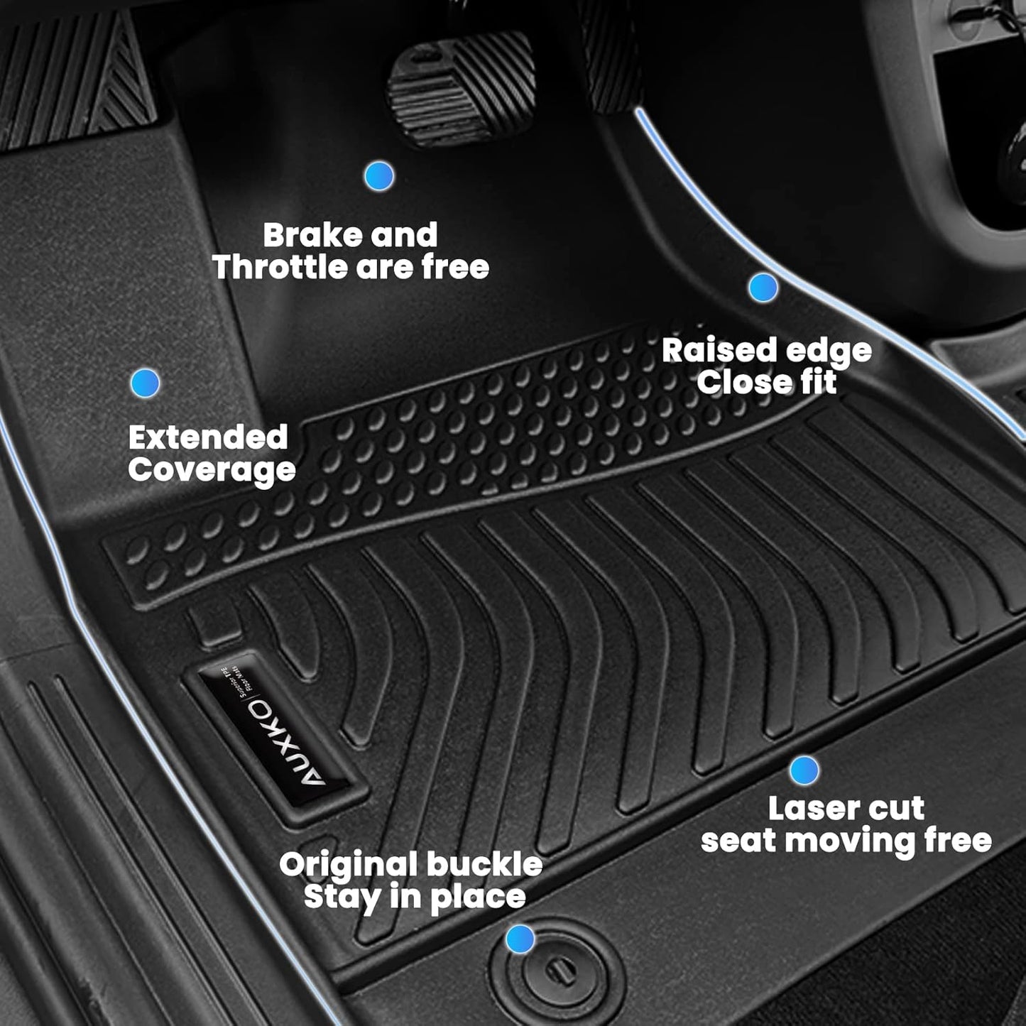 Auxko All Weather Floor Mats Cargo Liner Fit for Honda CR-V 2023 2024 2025 2026 (Not Hybrid) TPE Rubber Liners Set CRV Accessories Cargo Liner for Lowest Position
