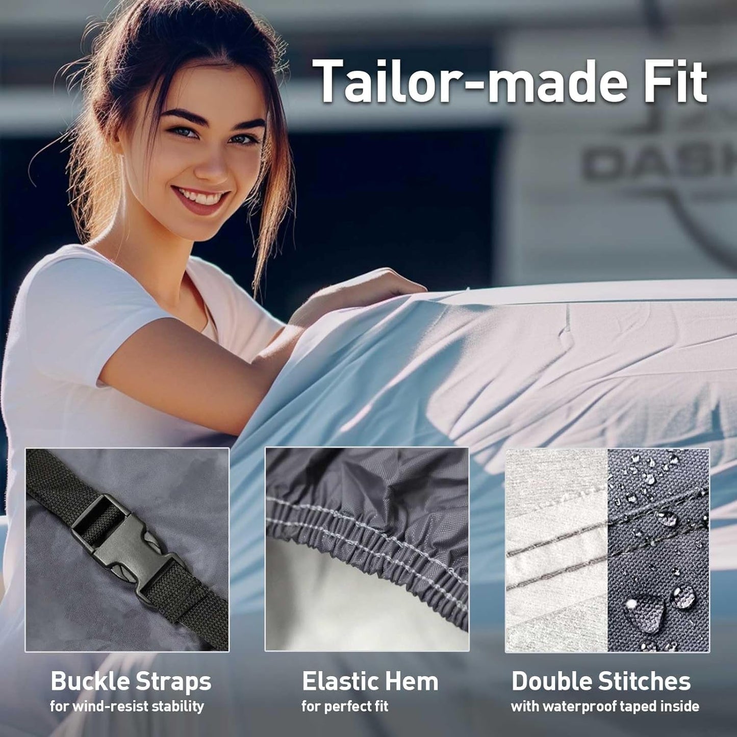 DaShield Ultimum Series Car Cover for Cadillac All Weather Protection Full Coverage Dust, Sun Snow Rain Protection Indoor Outdoor (fits Cadillac 355 B 1931 1932 Upgraded Material)