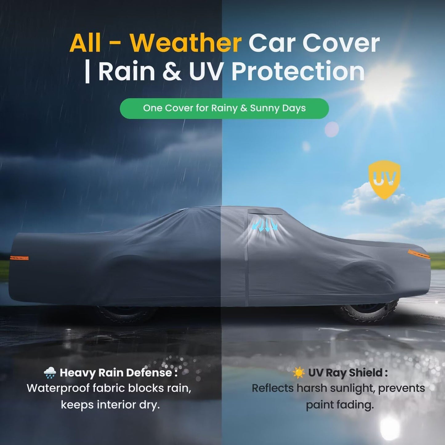 Waterproof Lincoln Continental(1988-2002) Car Cover with Breathable Vents, [2025 Upgrade] Premium Covers with Cotton Liner and Zipper Door, Sun Rain Snow Dust Uv Protection.(Gift with Towel)