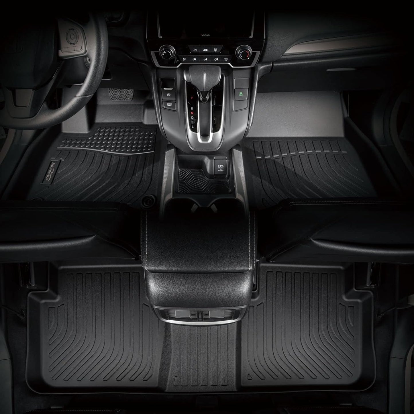 Binmotor-Floor Mats with Cargo Liner Set for Honda Pilot 2009-2015, All Weather Car Floor Mats Cargo Trunk Mat for Honda Pilot Accessories Rubber Liners