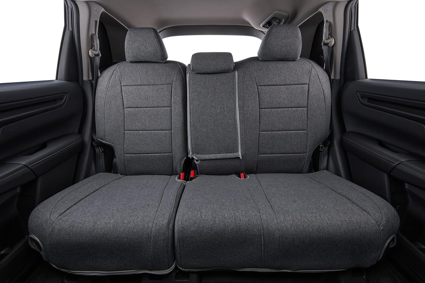 coverdream CRV Seat Covers Custom Fit for 2017-2021 2022 Honda CRV LX,EX,SE,EX-L,Touring,Hybrid,Fully Covered,Airbag Compatible UV Resistant Polyester Car Seat Protector(Full Set,Gray)