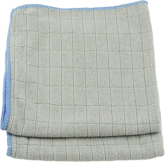 Unger 12” x 12” Microfiber Glass and Mirror Cloths, 2 Pack, Wet and Dry Cleaning Towels, Reusable Supplies, Window Cleaner Polishing Cloth with Streak-Free Results
