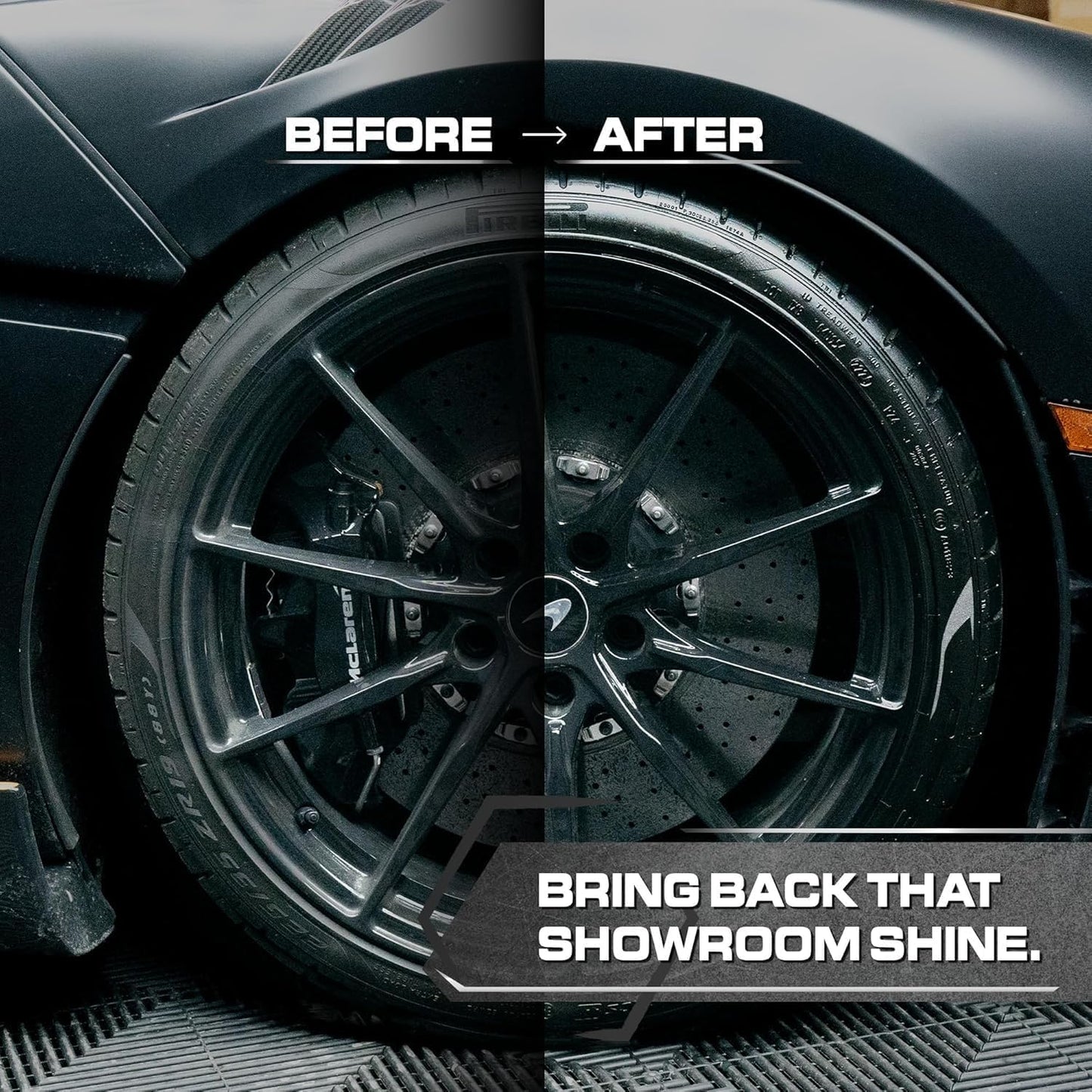 Blackline Car Care - Blackout Trim and Tire Dressing for Plastic, Rubber, Vinyl, and Tires Safe for Cars, Trucks, SUVs & More - 16 fl OZ