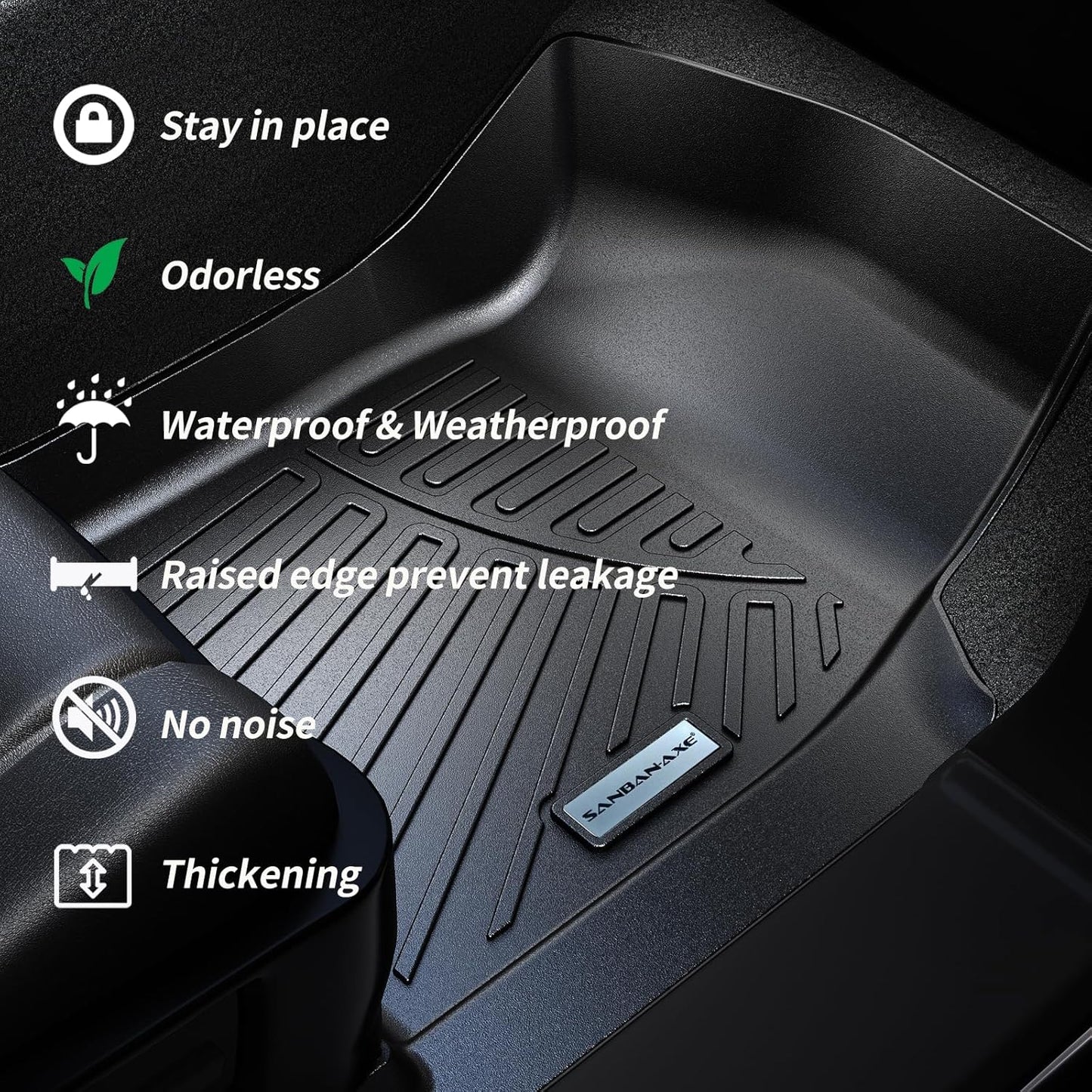 Floor Liners & Cargo Liners & Backrest Mat for 2025 KIA Carnival Hybrid Version (Not Fit Pure Fuel),TPE All Weather Protection Car Floor Mats with Trunk Mat Covering The Backrest